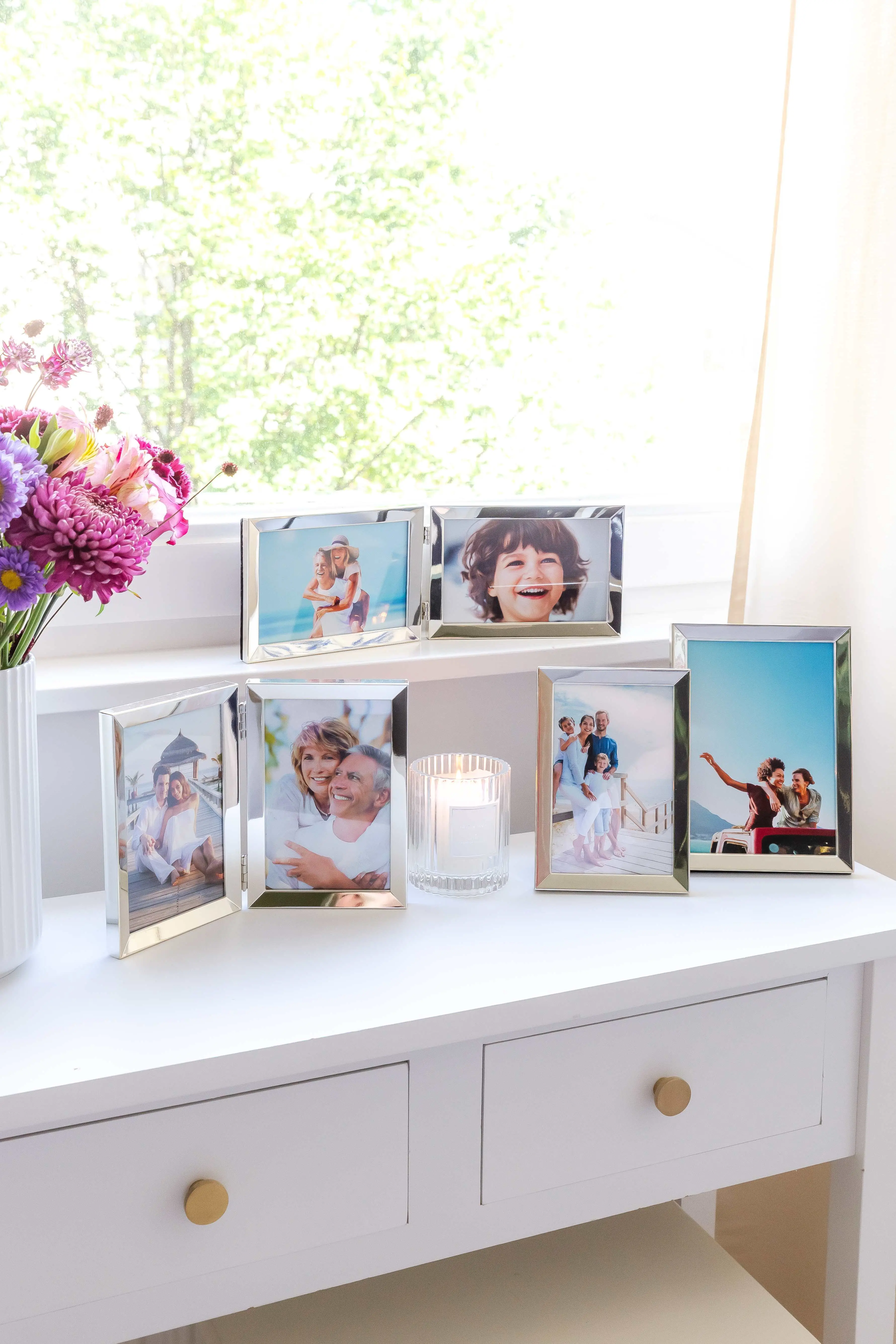 Doppelrahmen Livorno (10x15 cm) horizontal, edel versilbert, anlaufgeschützt