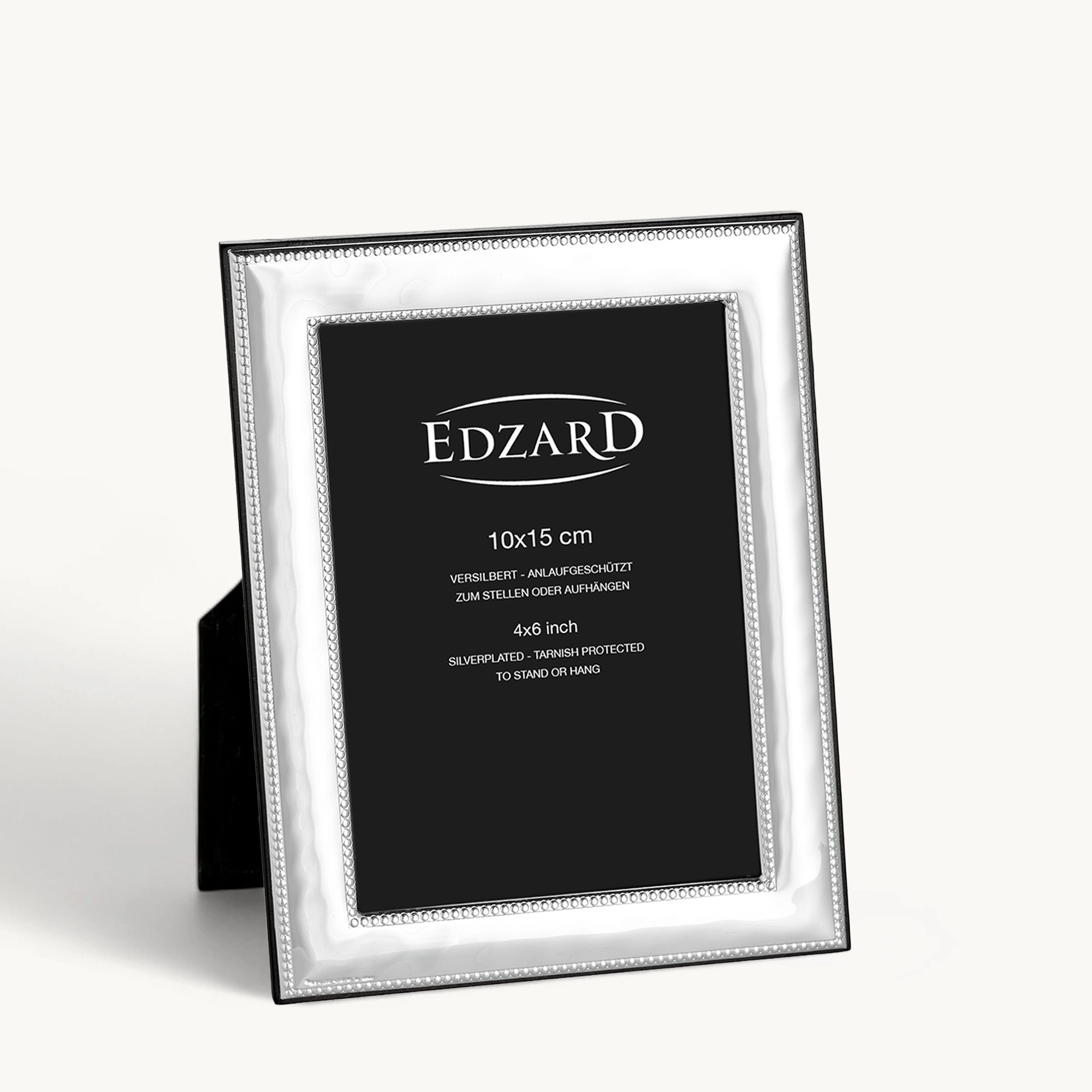 Fotorahmen Montella (10x15 cm), edel versilbert, anlaufgeschützt, mit Holzdekor-Rücken