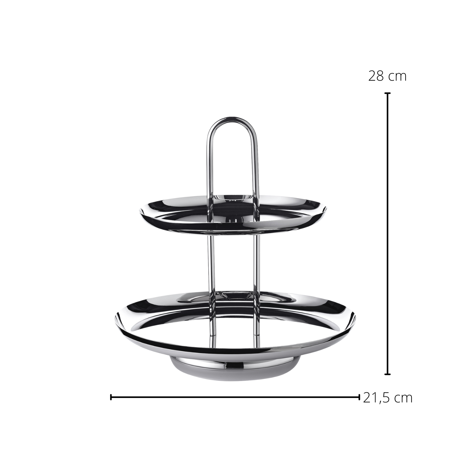 Etagere Apus (Höhe 28 cm, 2-stöckig), Edelstahl hochglanzpoliert