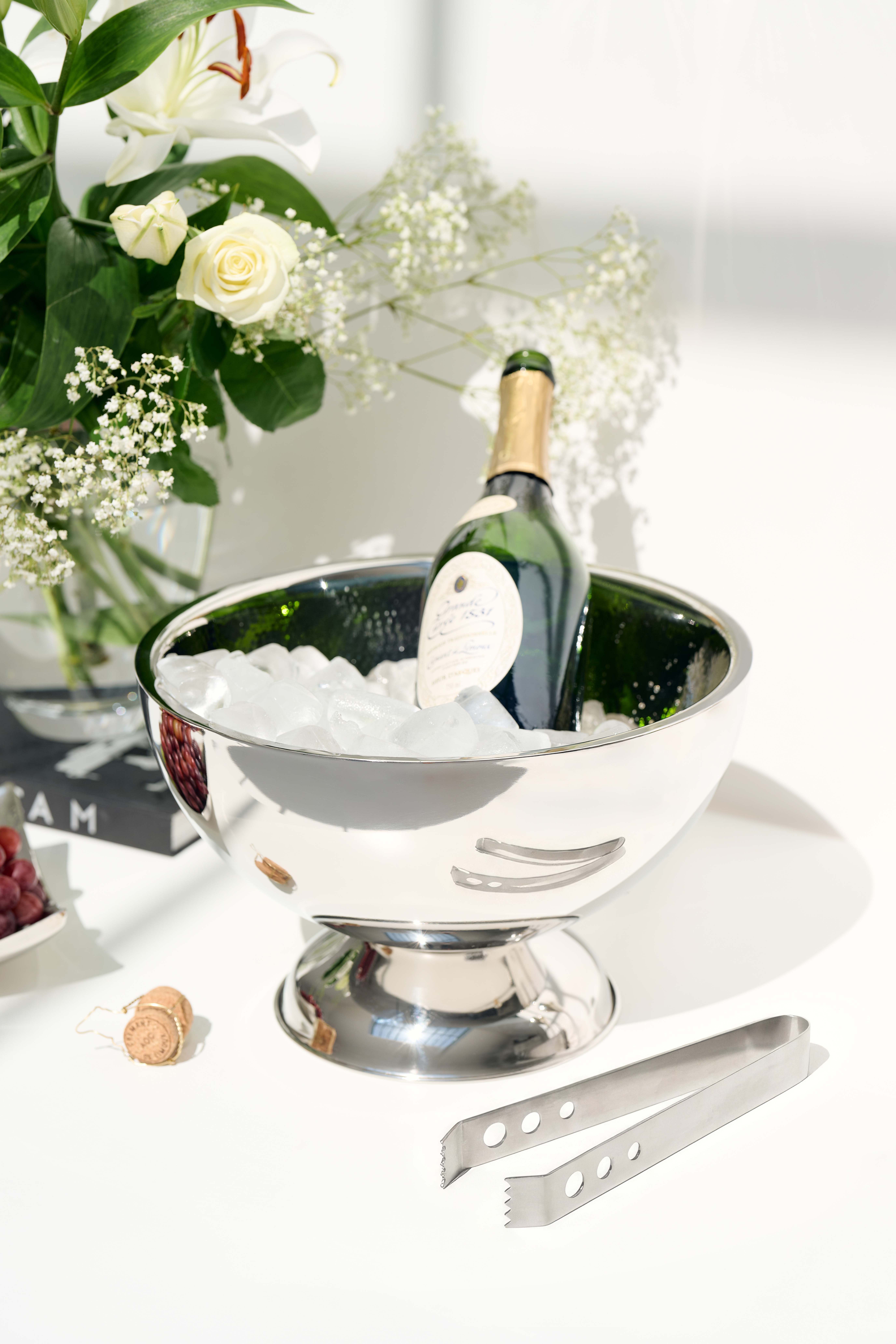 Eiszange Louis (19 cm),  Edelstahl Servierzange für Eis