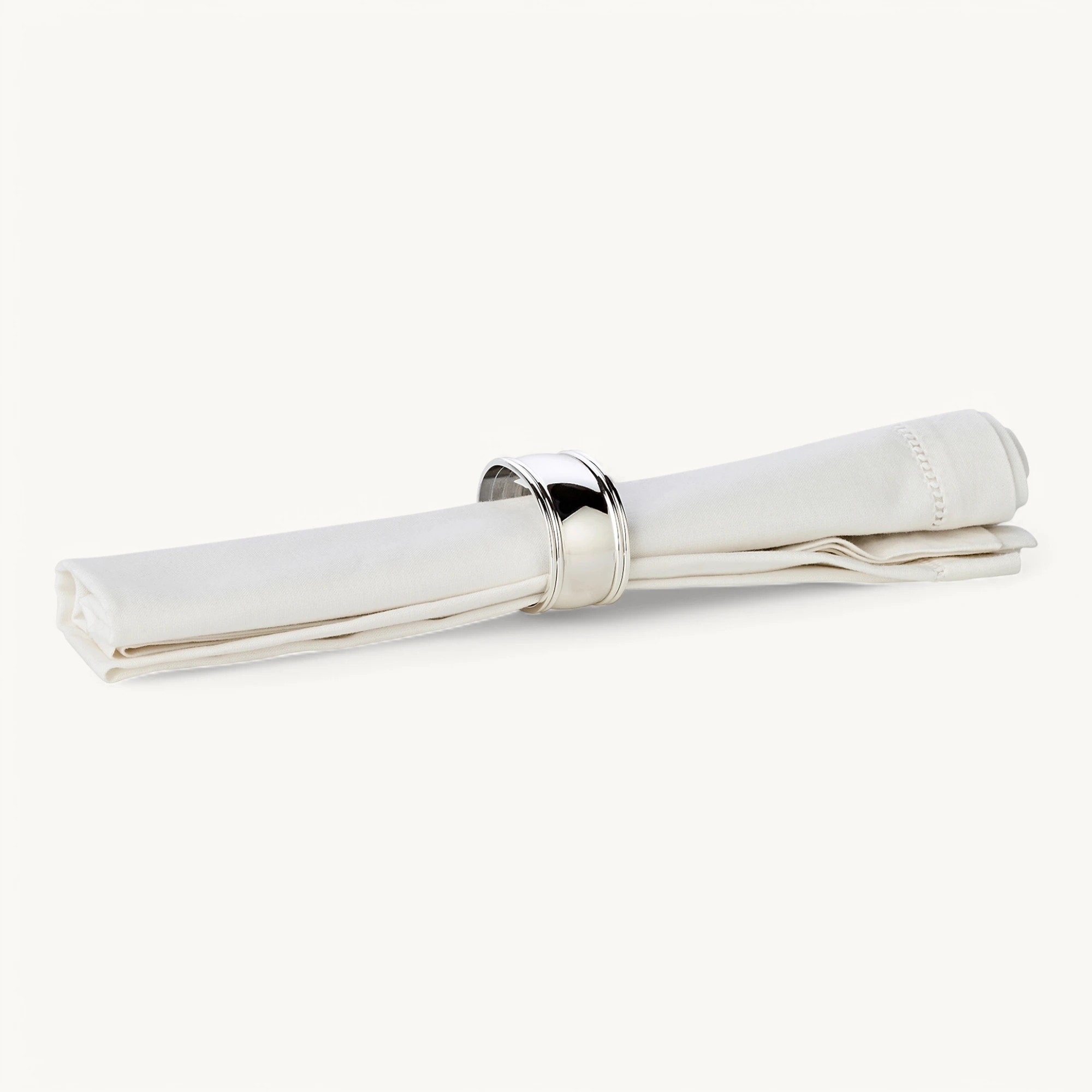 SALE 6er Set Serviettenring Faden, vernickelt, Länge 6 cm SALE 6er Set Serviettenring Faden, vernickelt, Länge 6 cm