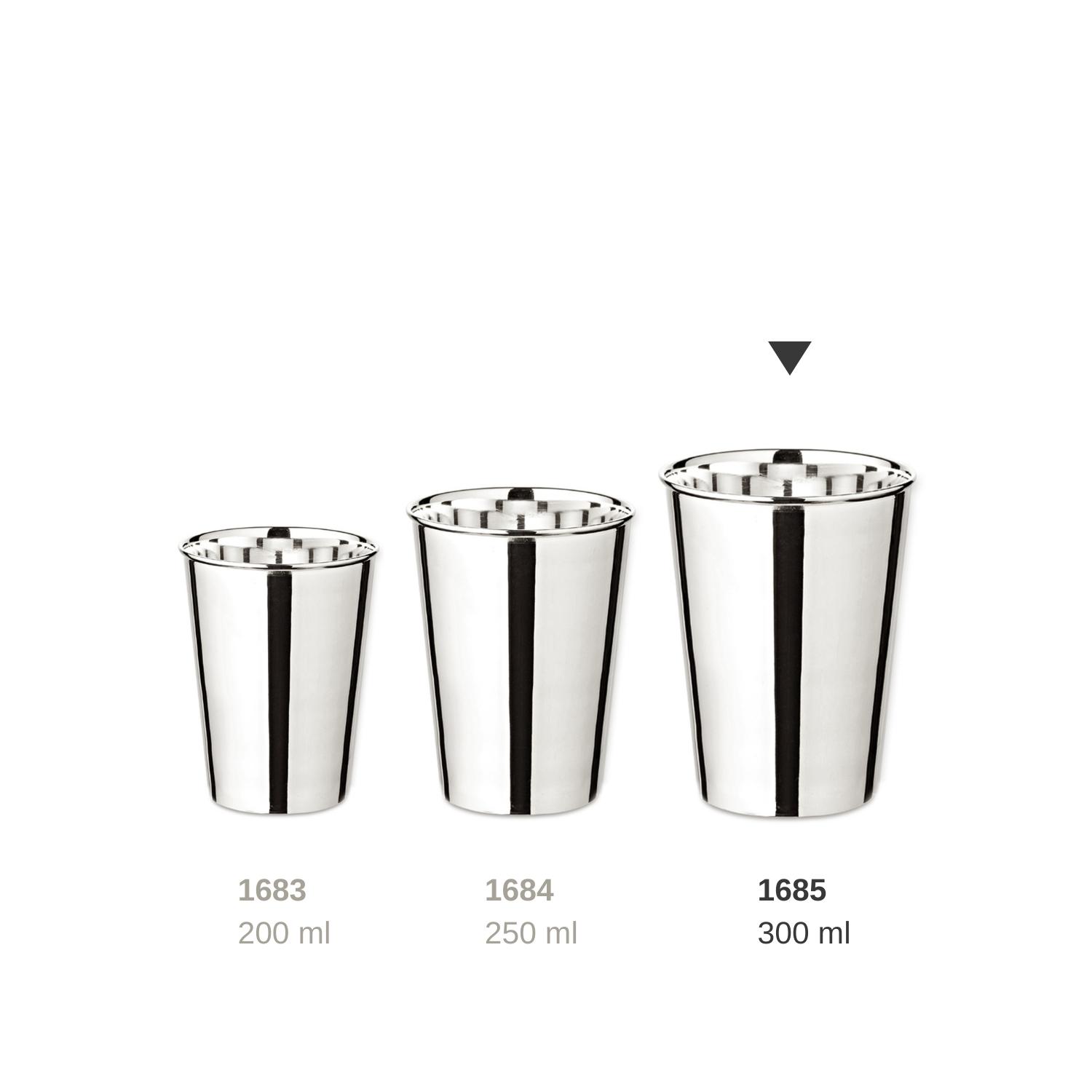 1685-Silberbecher-Konus-1500x1500px 2. Wahl Trinkbecher Konus (Höhe 11 cm, Füllmenge 300 ml), schwerversilbert