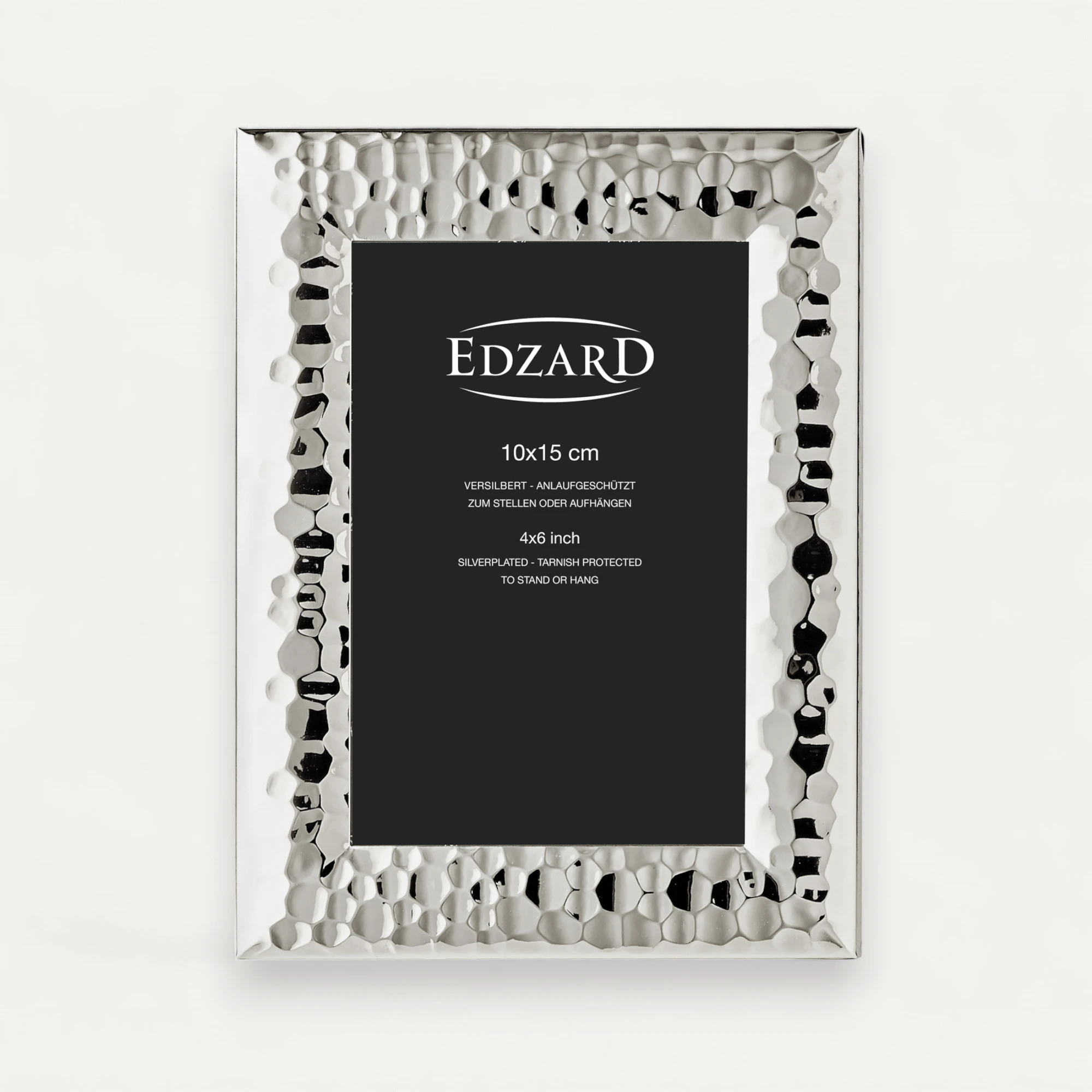 2er-Set Bilderrahmen Gubbio (10x15 cm), gehämmert, edel versilbert, anlaufgeschützt, 2 Aufhänger 2er-Set Bilderrahmen Gubbio (10x15 cm), gehämmert, edel versilbert, anlaufgeschützt, 2 Aufhänger