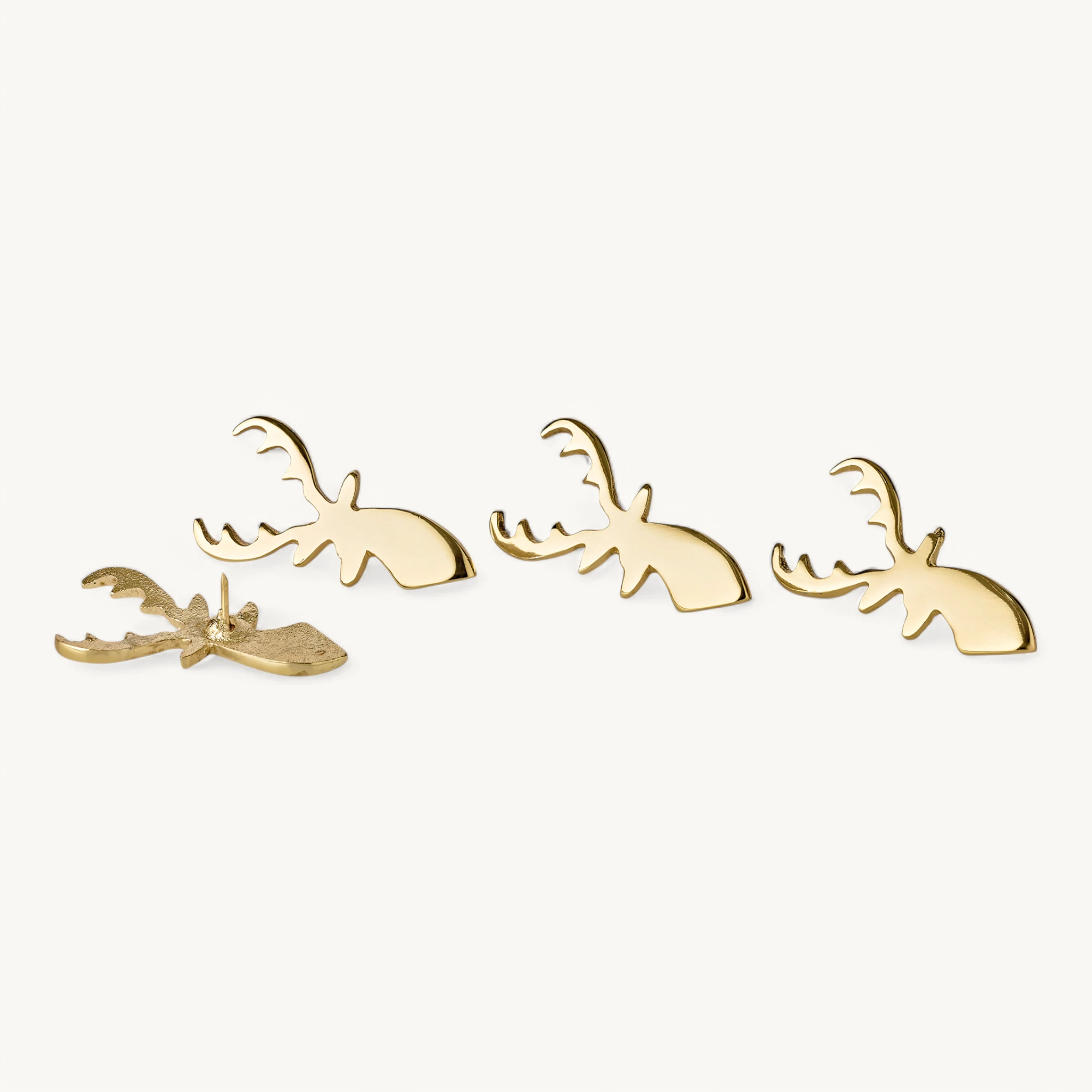 4er-Set Kerzenpin Risa (Höhe 7 cm), goldfarben, Aluminium vernickelt
