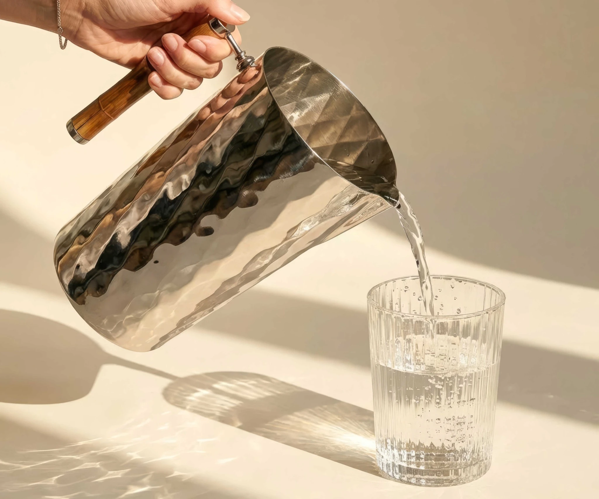 Wasserkaraffe Jana – vernickelter Edelstahl – 1,2 l