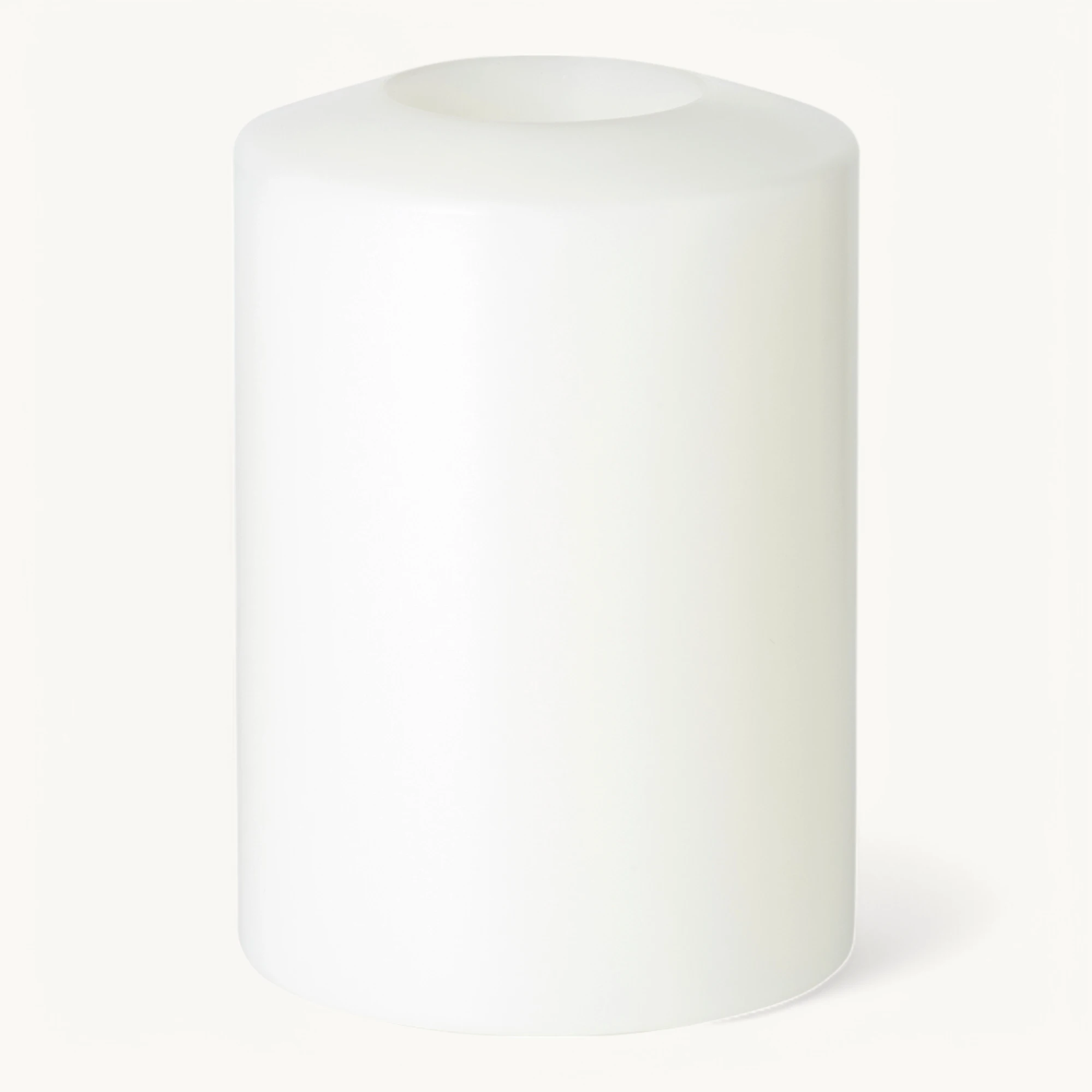 Dauerkerze Cornelius Doppel Pine (Höhe 12 cm, Ø 8 cm), weiß, hitzebeständig bis 90°