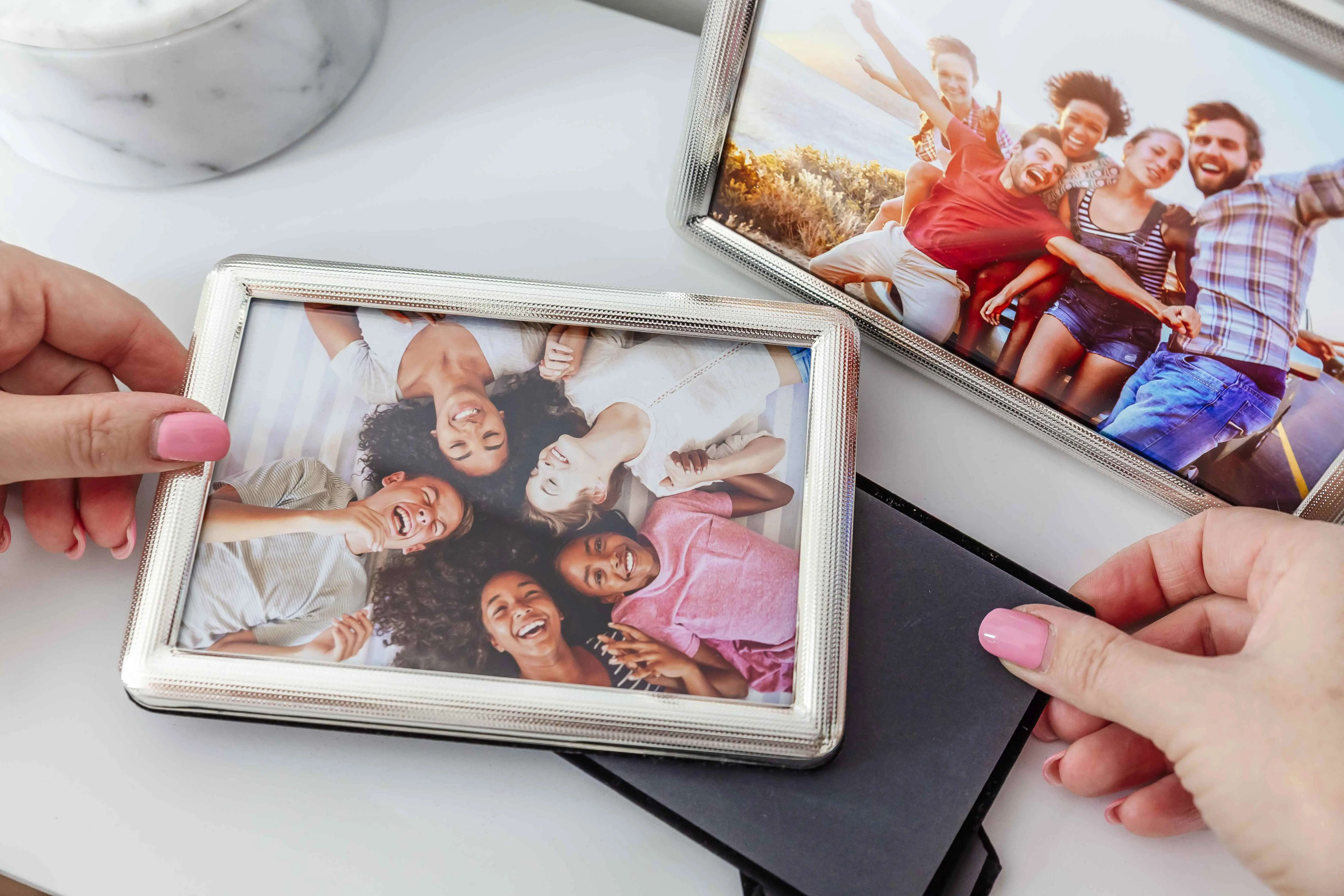 Bilderrahmen Ravenna (13x18 cm), edel versilbert, anlaufgeschützt, 2 Aufhänger