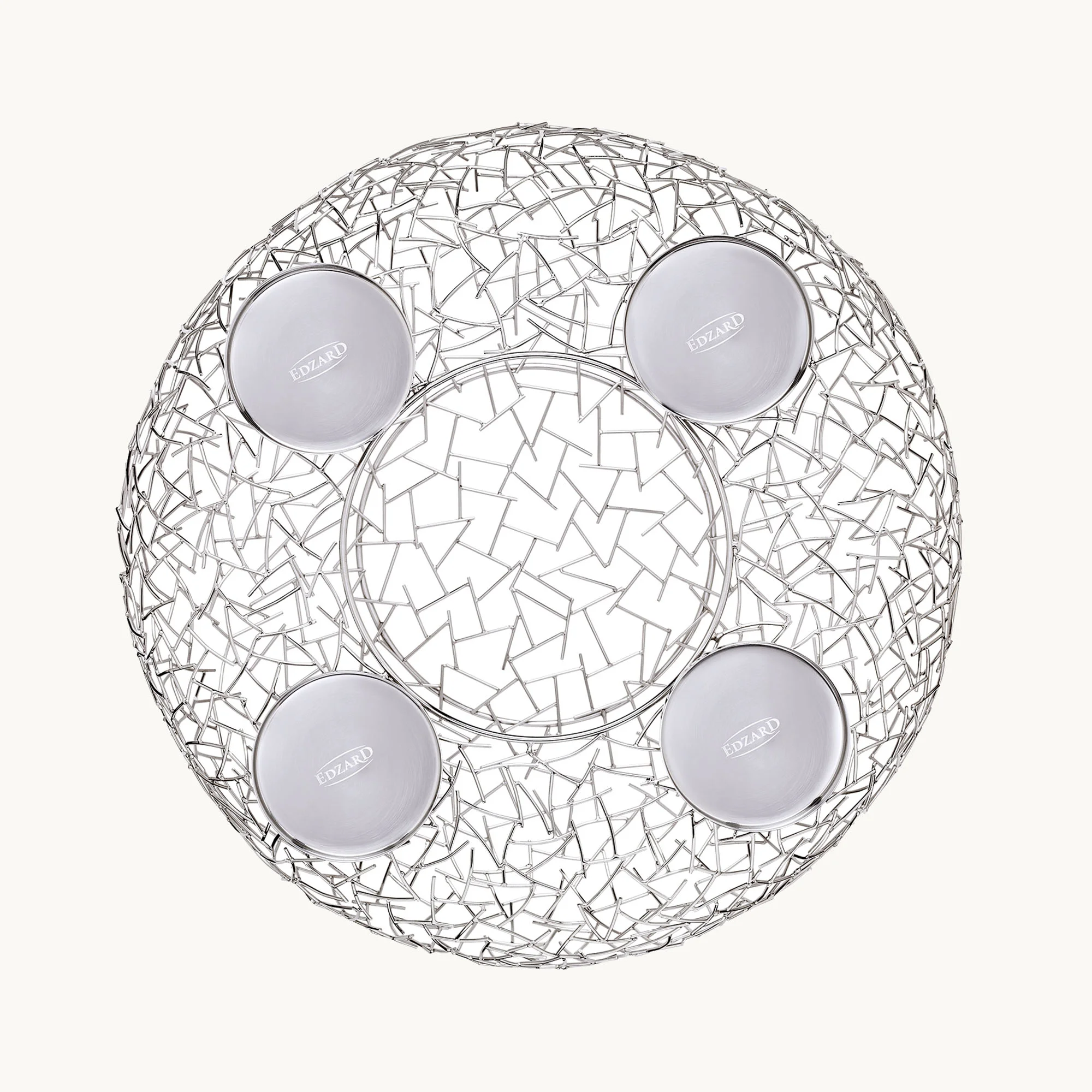 Adventskranz Milano (ø 53 cm), silberfarben, glänzend, Edelstahl vernickelt Adventskranz Milano (ø 53 cm), silberfarben, glänzend, Edelstahl vernickelt