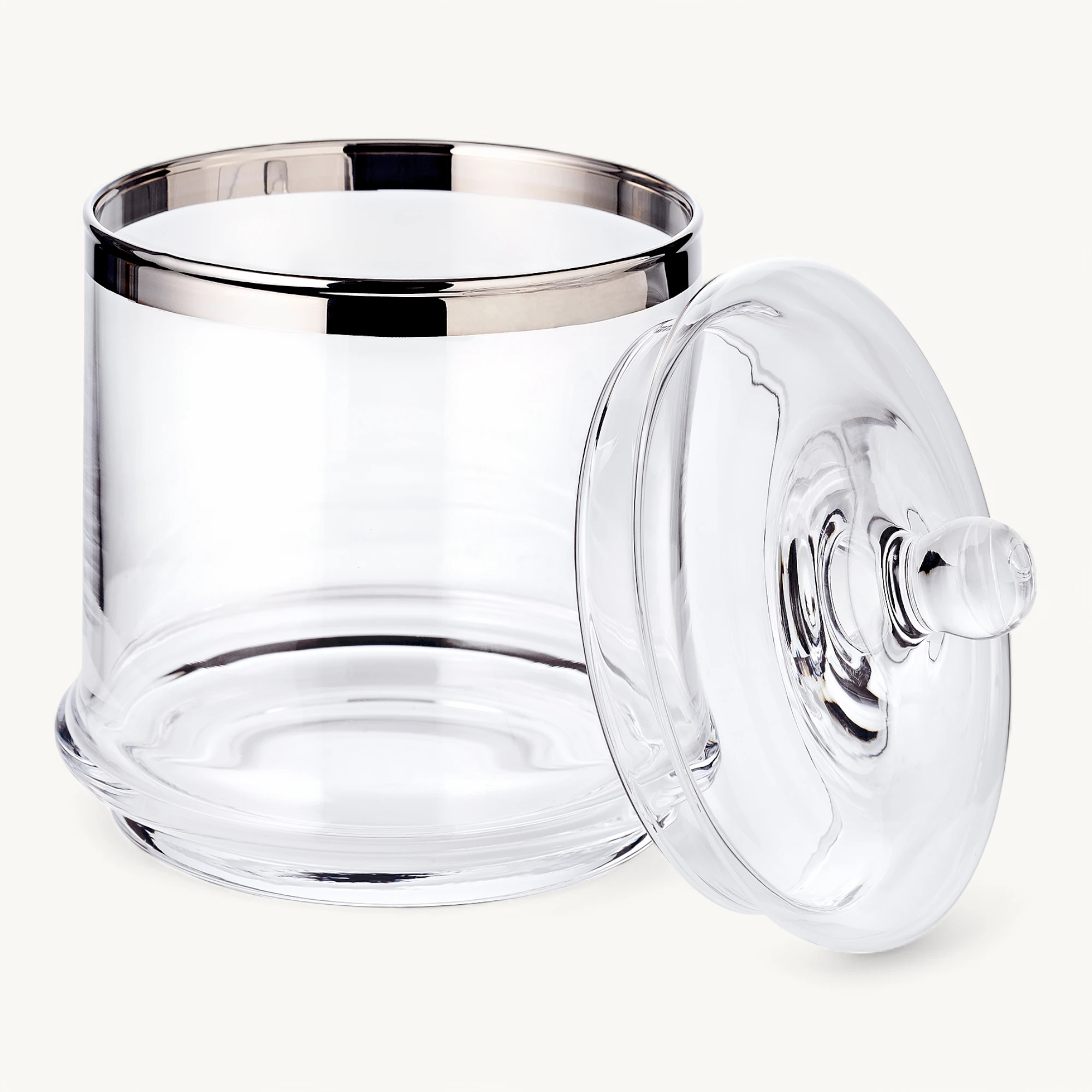 Ersatz-Deckel (Höhe 5 cm, ø 14 cm) für Glasdose Lia 1284 und 1285, mundgeblasenes Kristallglas