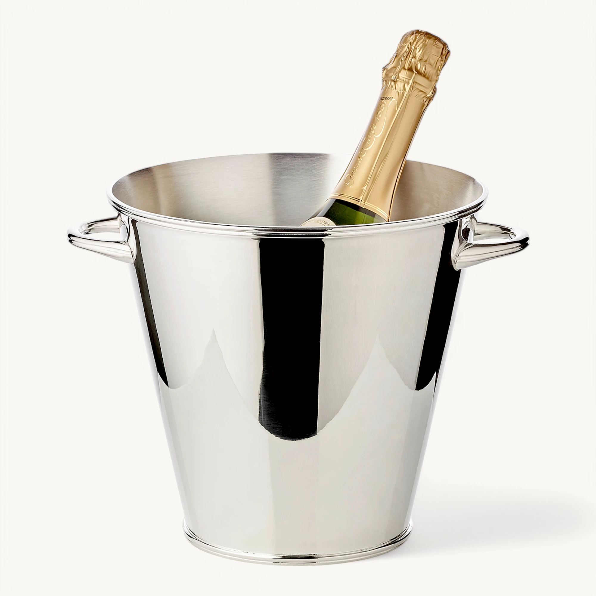 Flaschenkühler Calo (Höhe 21 cm, Ø 22 cm), mit Griffen, schwerversilbert Flaschenkühler Calo (Höhe 21 cm, Ø 22 cm), mit Griffen, schwerversilbert