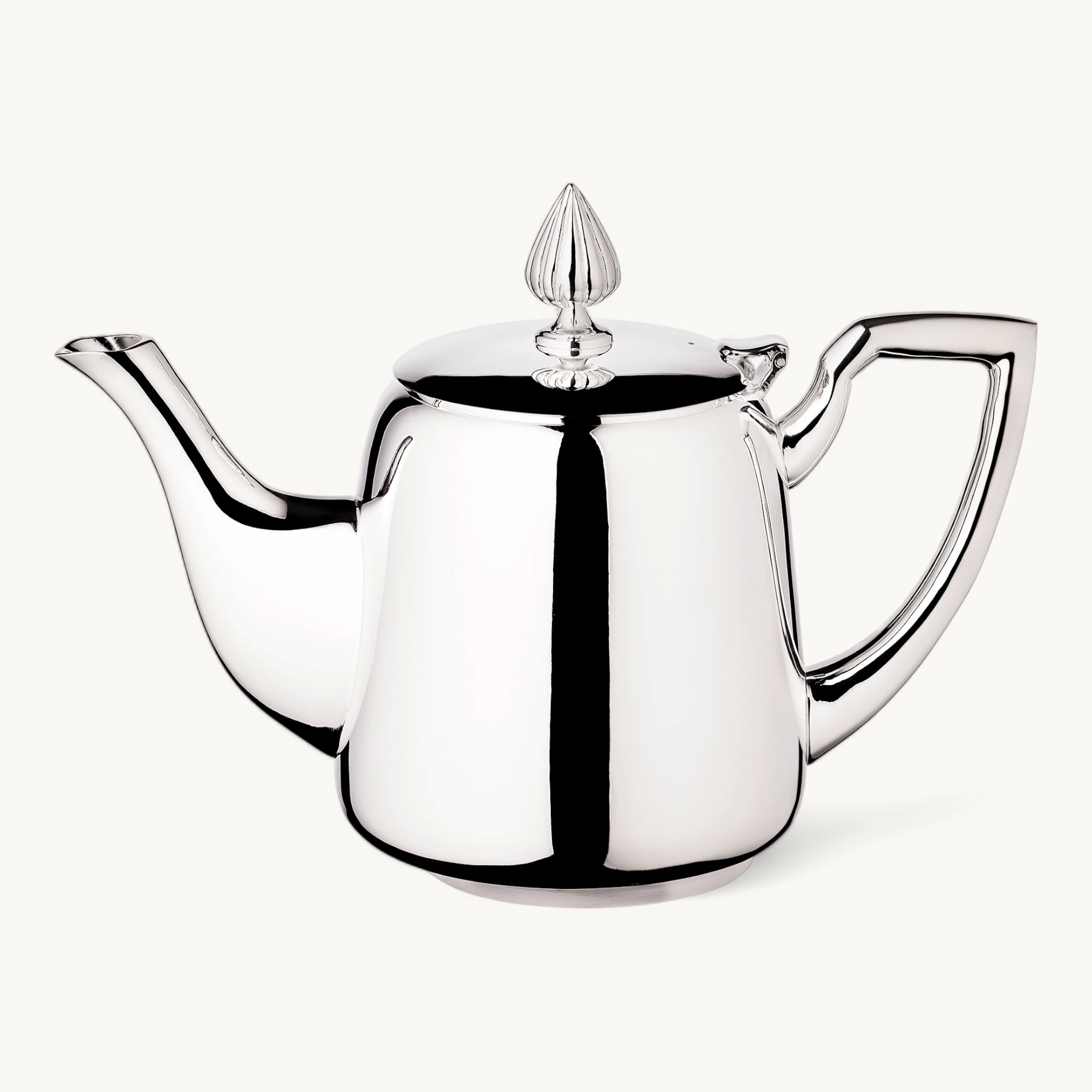 Teekanne Cimba, schwerversilbert, Länge 23,5 cm, Ø 11 cm, Höhe 17 cm, Volumen0,85 Liter Teekanne Cimba, schwerversilbert, Länge 23,5 cm, Ø 11 cm, Höhe 17 cm, Volumen0,85 Liter