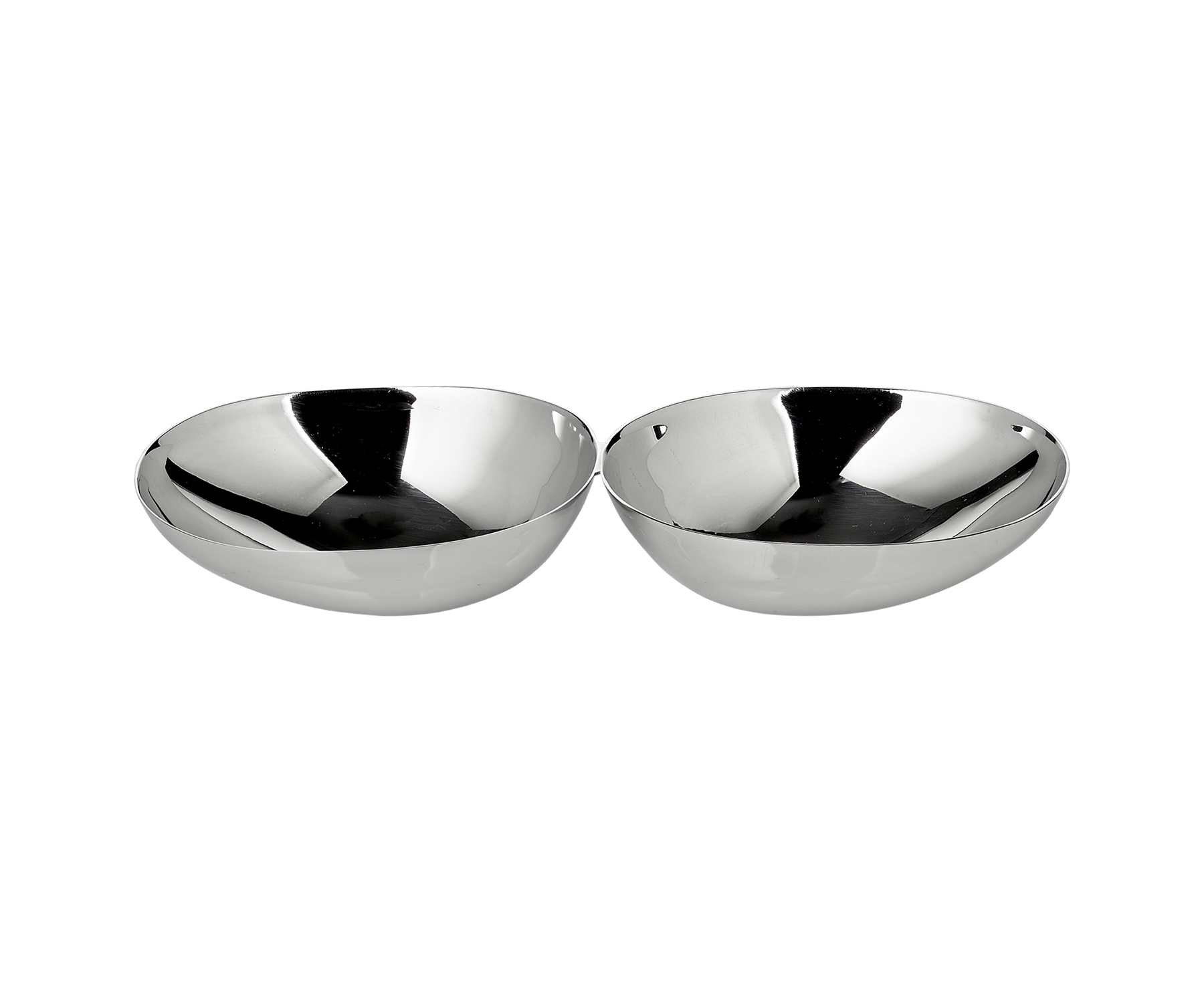 Snackschale Zweifachschale Luma (Länge 19 cm), hochglanzpoliert, Dekoschale, Duoschale