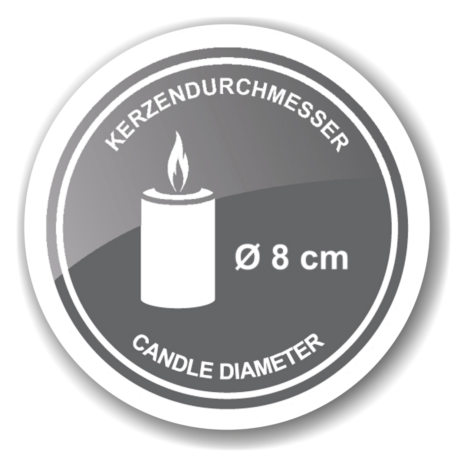 Kerzenständer Windlicht Meo (H 31 cm), Edelstahl vernickelt, Sockel Echtholz, für Kerzen bis ø 8 cm