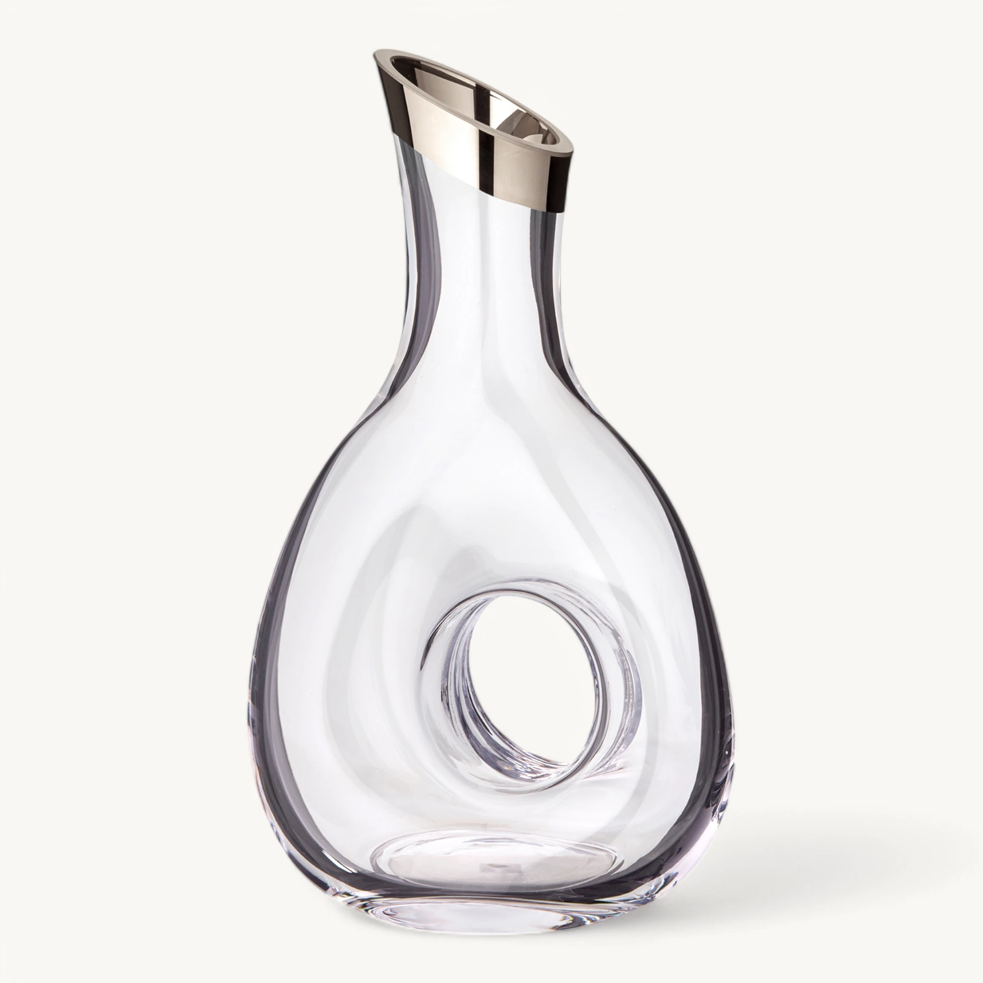 Dekanter Gordon (1,2 Liter), mundgeblasenes Kristallglas, Platinrand