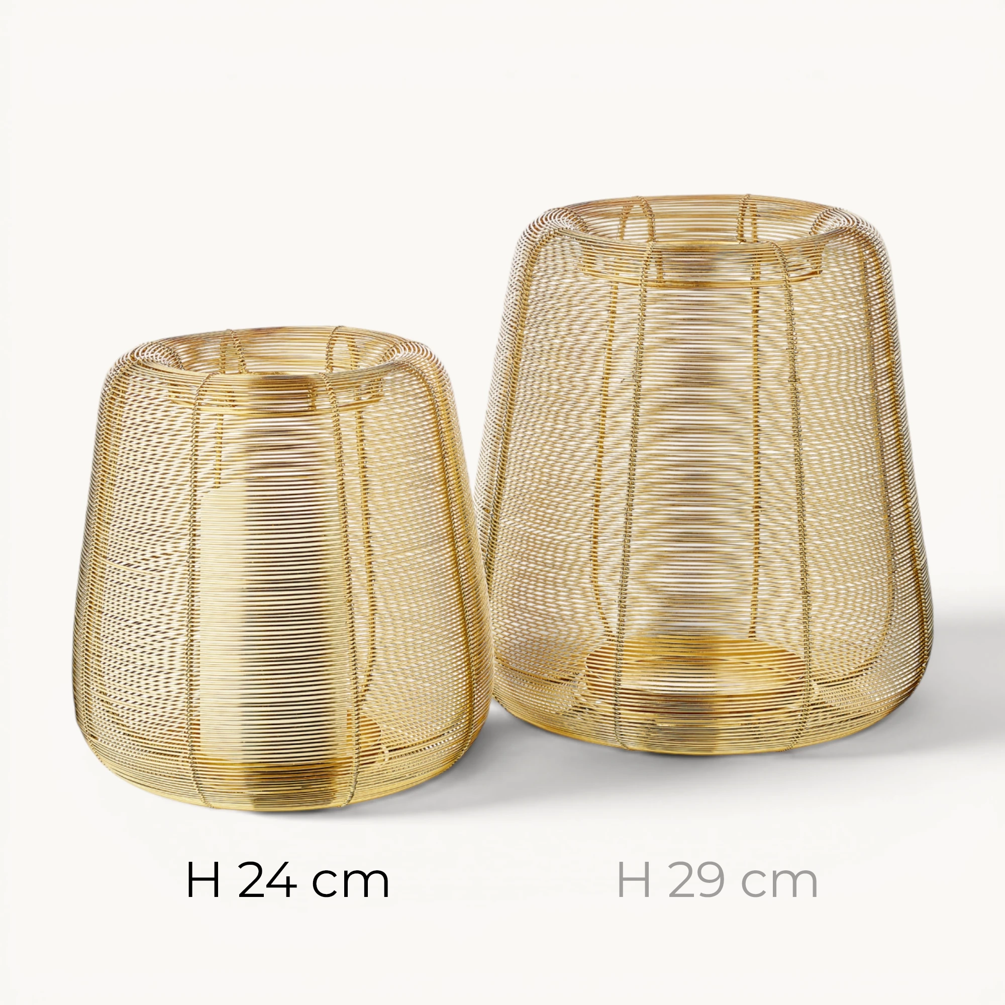 SALE Windlicht Kurt (Höhe 24 cm), goldfarben, vernickelter Edelstahl