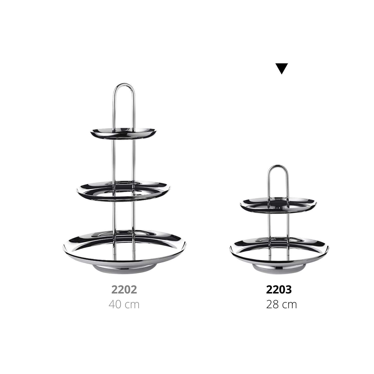 Etagere Apus (Höhe 28 cm, 2-stöckig), Edelstahl hochglanzpoliert