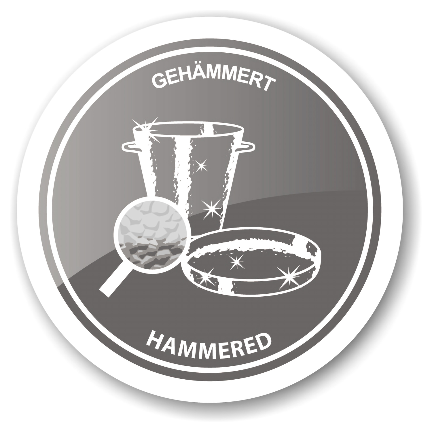 2er-Set Flaschenkühler Cara (Höhe 21 cm, Ø 40 cm), gehämmert, Edelstahl, hochglanzpoliert