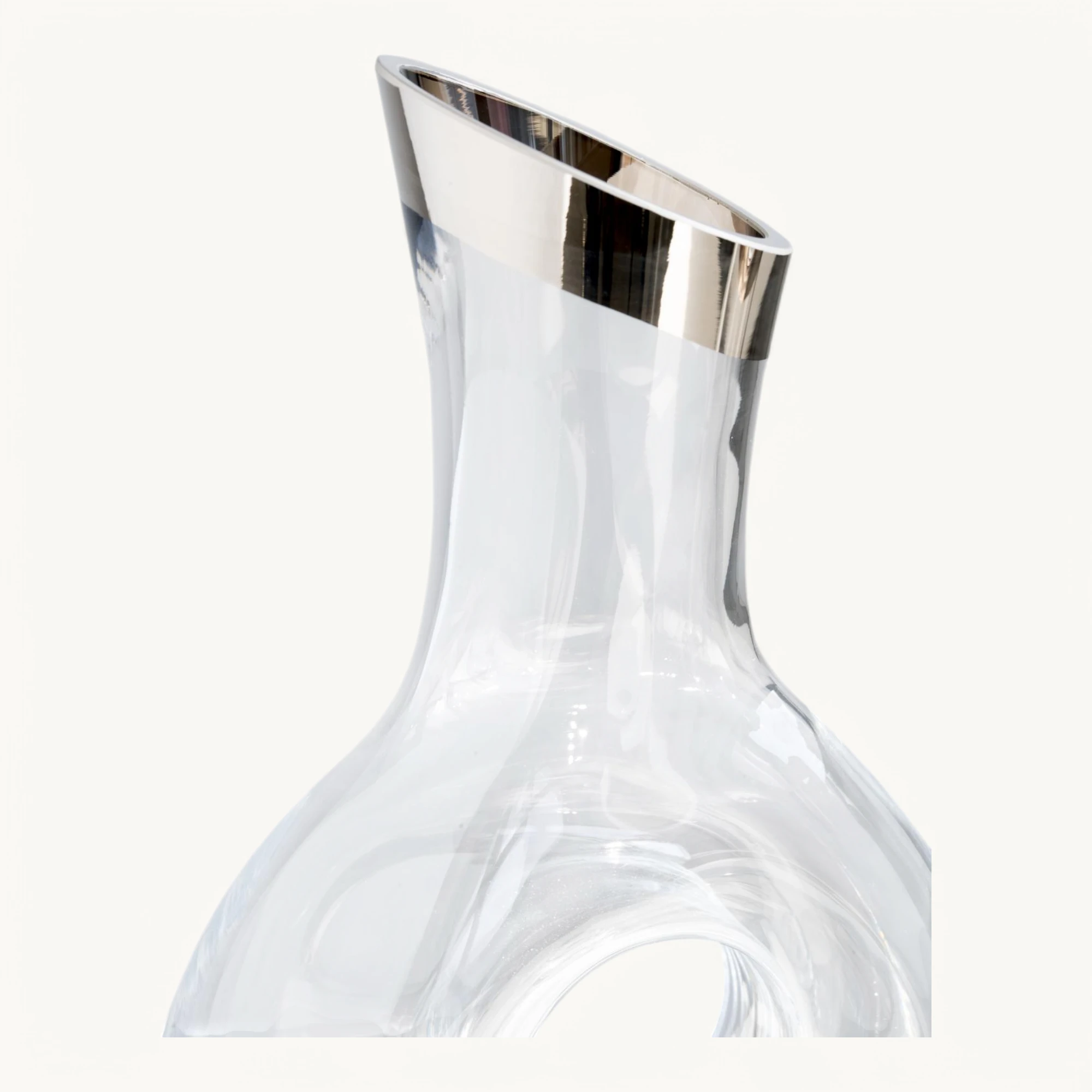 Dekanter Gordon (1,2 Liter), mundgeblasenes Kristallglas, Platinrand