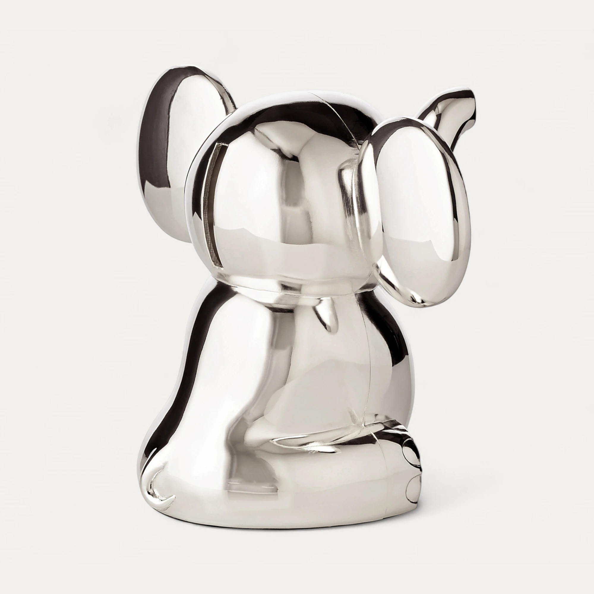 Spardose Sparbüchse Elefant, Höhe 11 cm, edel versilbert, anlaufgeschützt