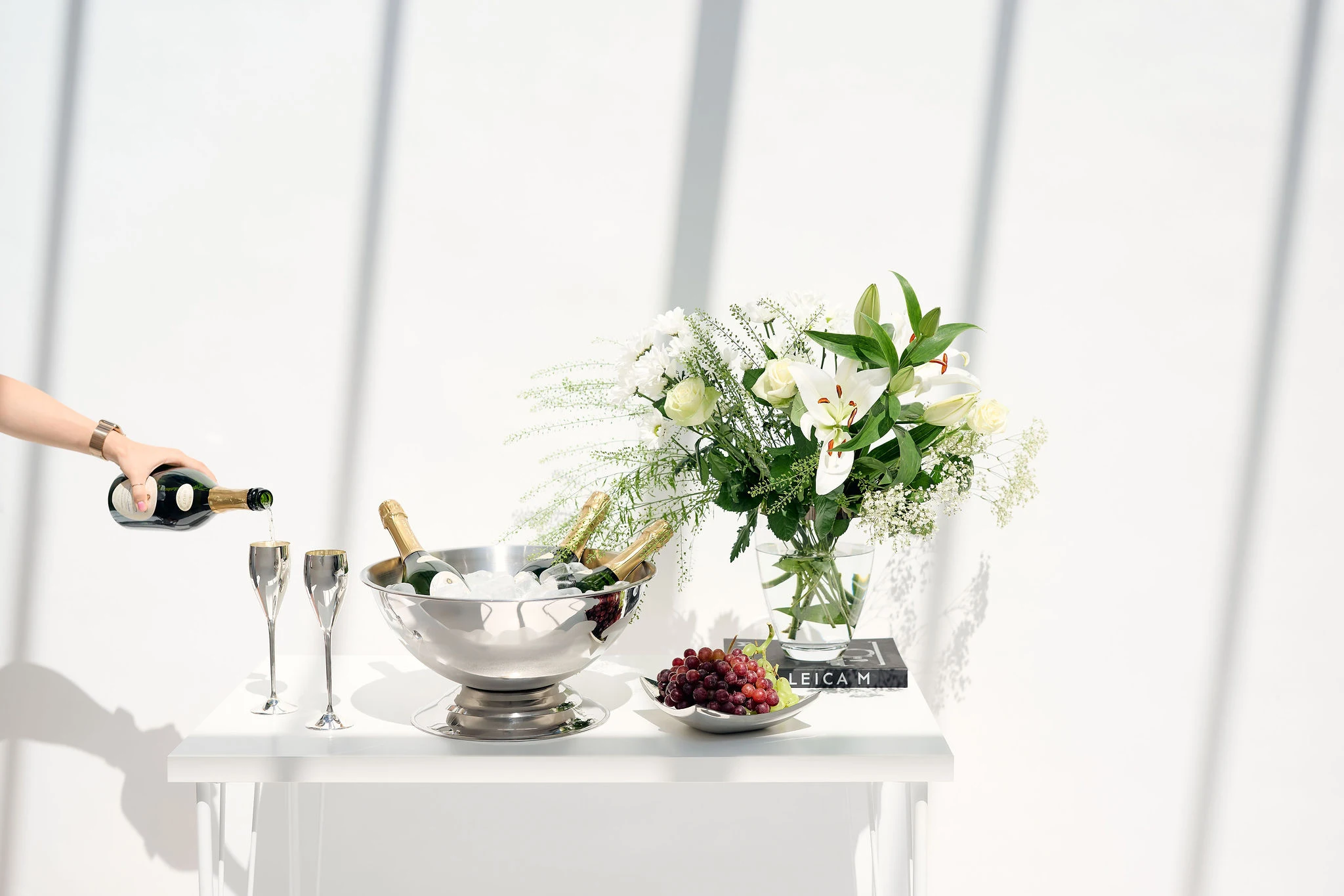 Flaschenkühler Cara (Höhe 21 cm, Ø 40 cm), Edelstahl, hochglanzpoliert Flaschenkühler Cara (Höhe 21 cm, Ø 40 cm), Edelstahl, hochglanzpoliert