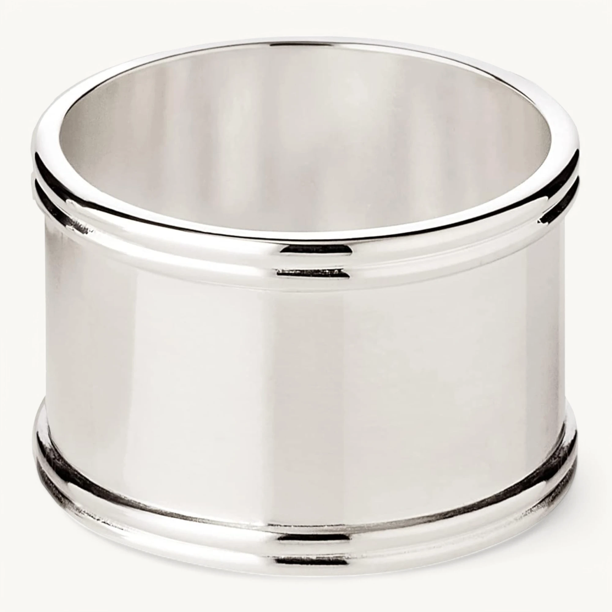 6er Set Serviettenringe Madrid, rund, edel versilbert, Durchmesser 4 cm