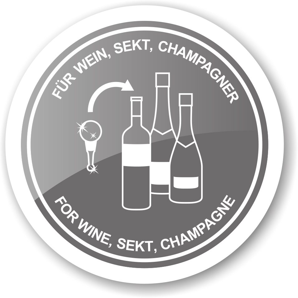 SALE 2. Wahl Flaschenverschluss Golf für Champagner, Wein und Sekt, Höhe 10 cm, Muranoglas-Art