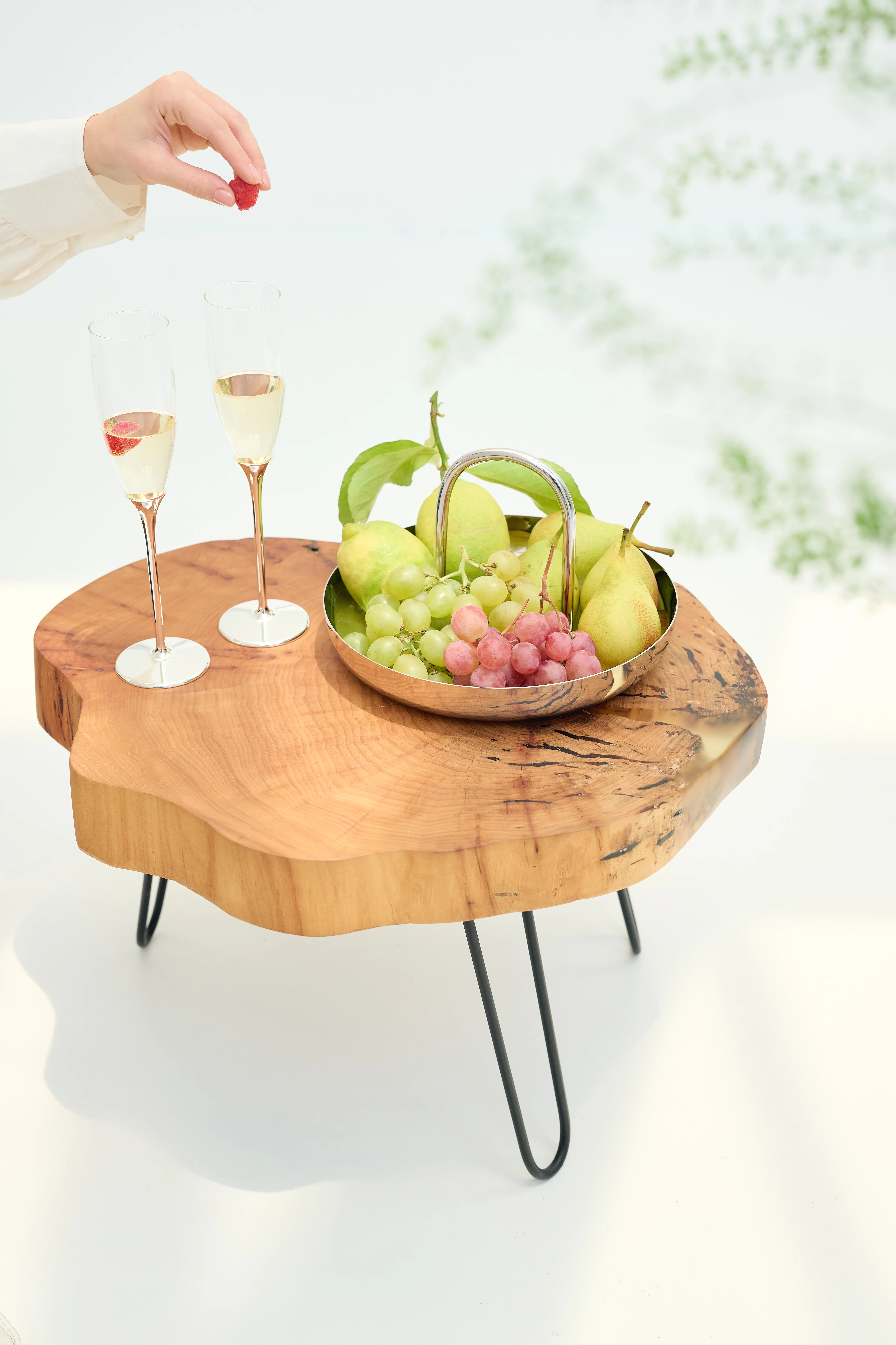 2er-Set Sektkelch Victoria (Höhe 27 cm) aus Glas, Fuß edel versilbert, anlaufgeschützt