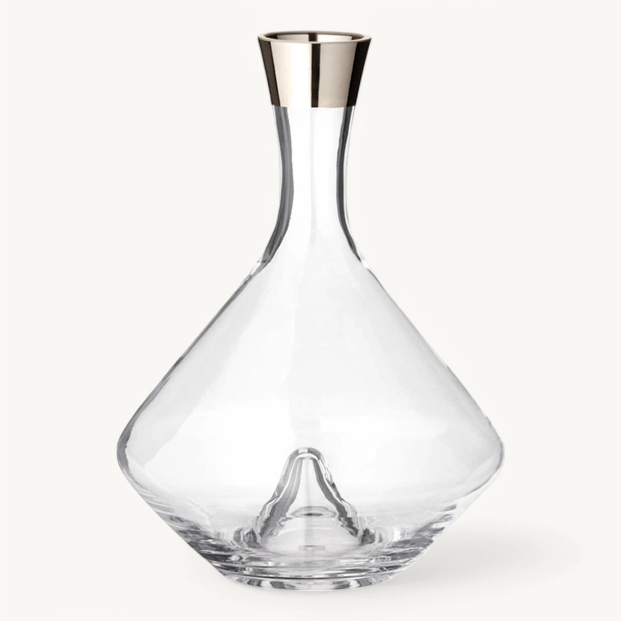 Karaffe Frederick (2,1 Liter), mundgeblasenes Kristallglas, Platinrand