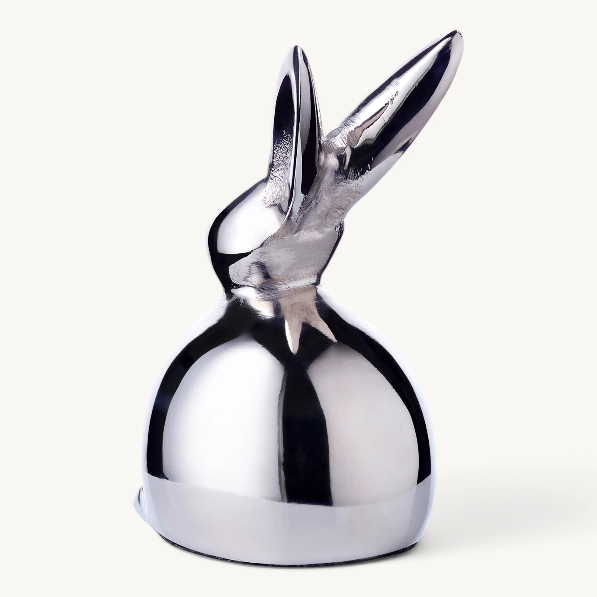 Dekofigur Hase Louis (Höhe 18 cm) Aluminium vernickelt