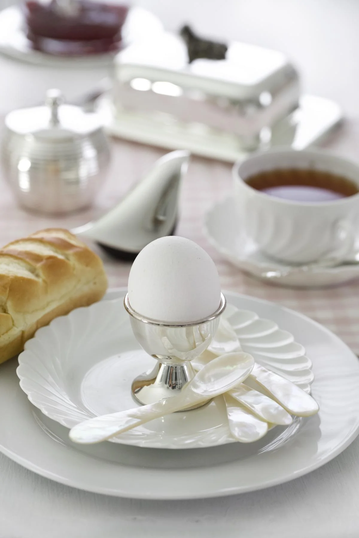 Eierbecher Classo (Höhe 5 cm), klassische Form, schwerversilbert
