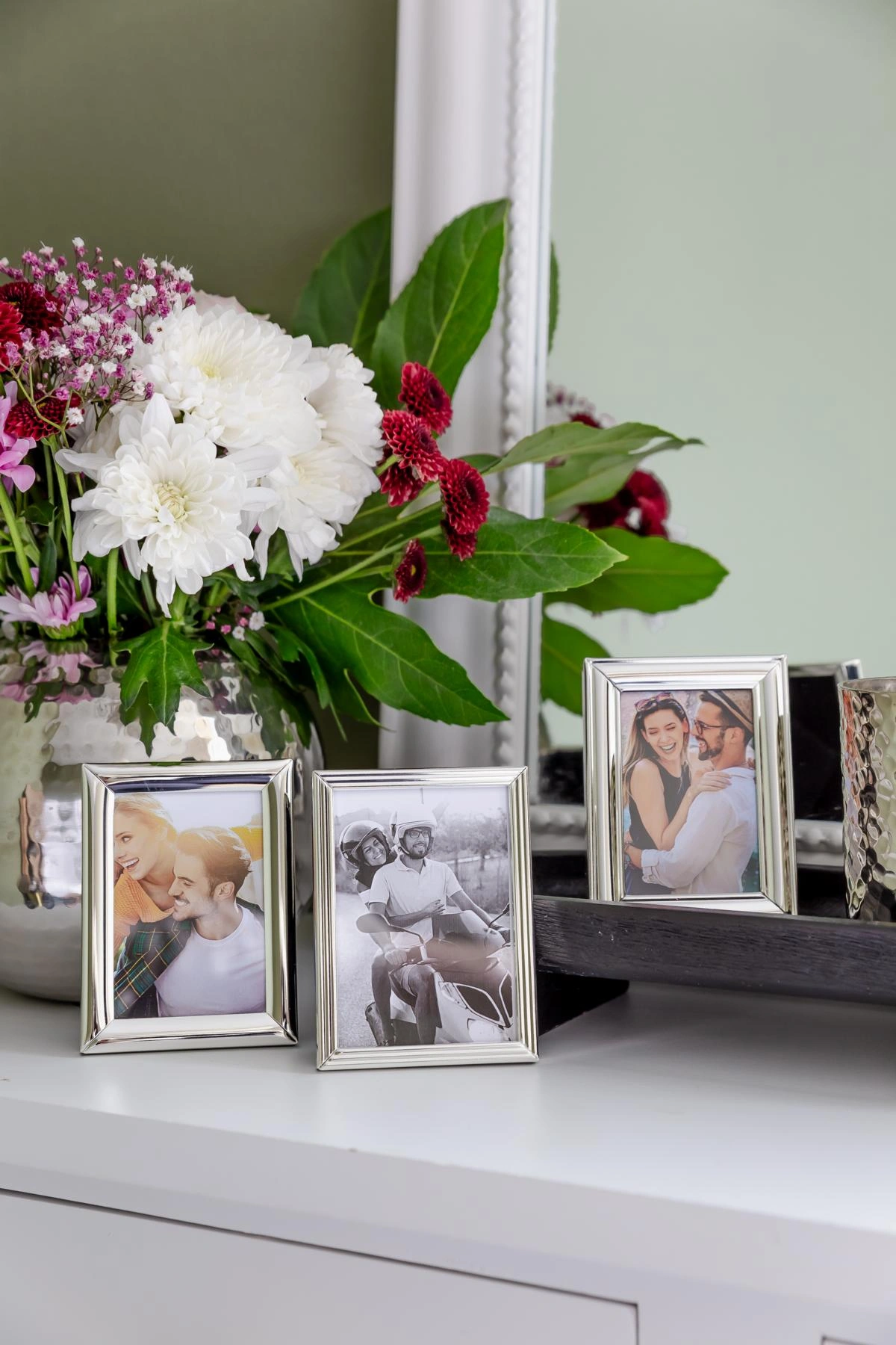 3er-Set Bilderahmen Joline für Fotos 6 x 9 cm, edel versilbert, anlaufgeschützt 3er-Set Bilderahmen Joline für Fotos 6 x 9 cm, edel versilbert, anlaufgeschützt