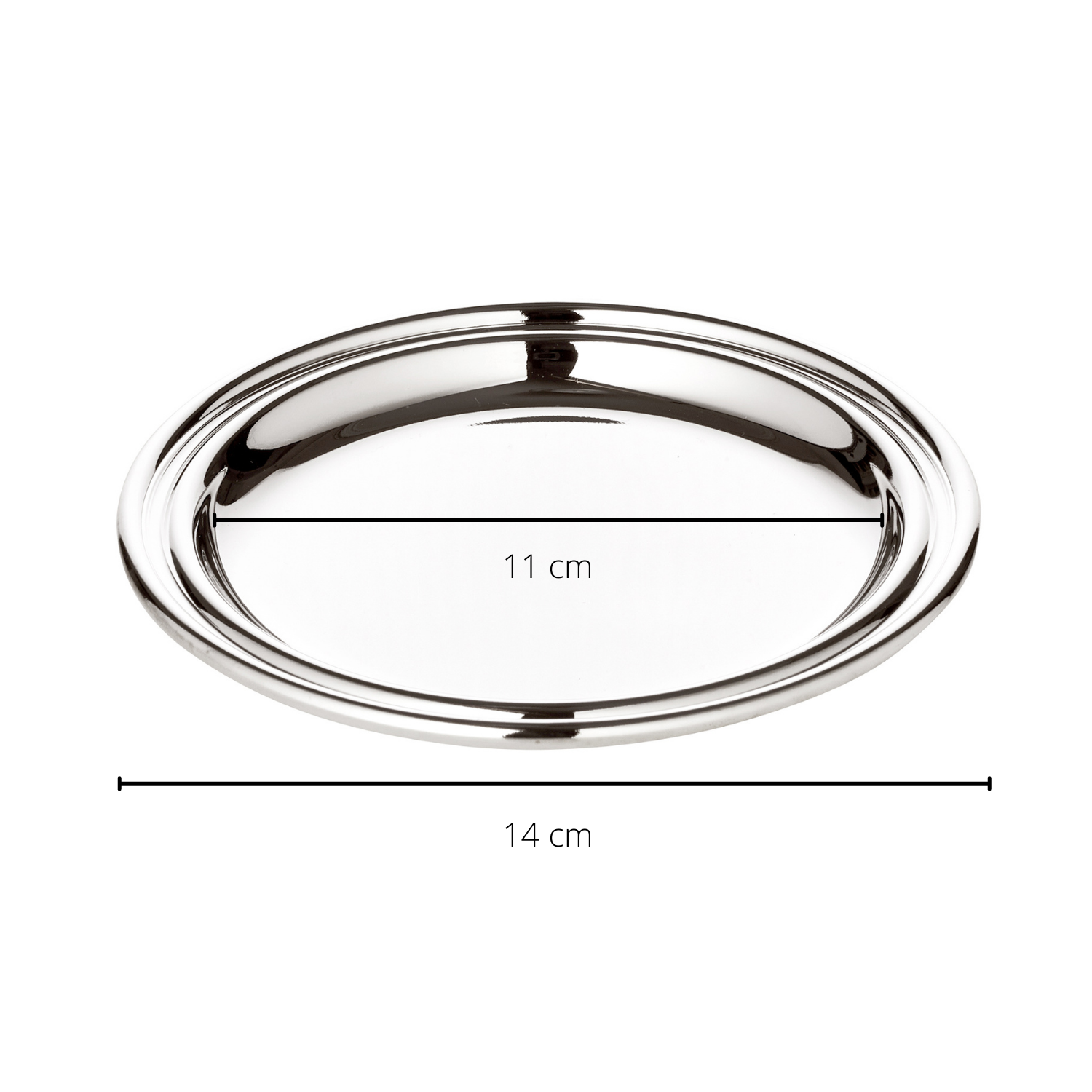 Flaschenuntersetzer Astoria (Ø 14 cm), schwerversilbert