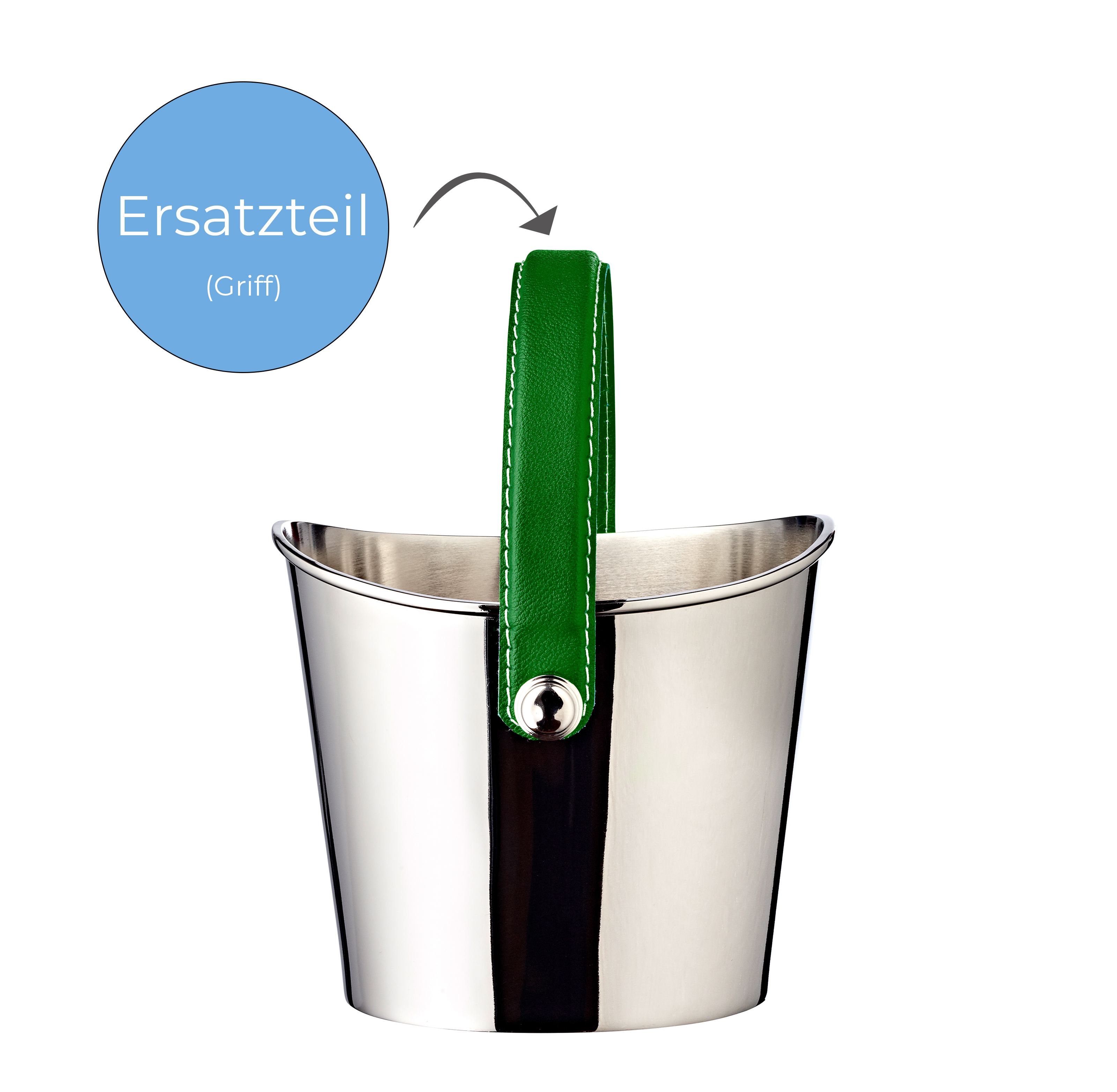 0956 Ledergriff grün für kleine Gilberts L 33 cm*