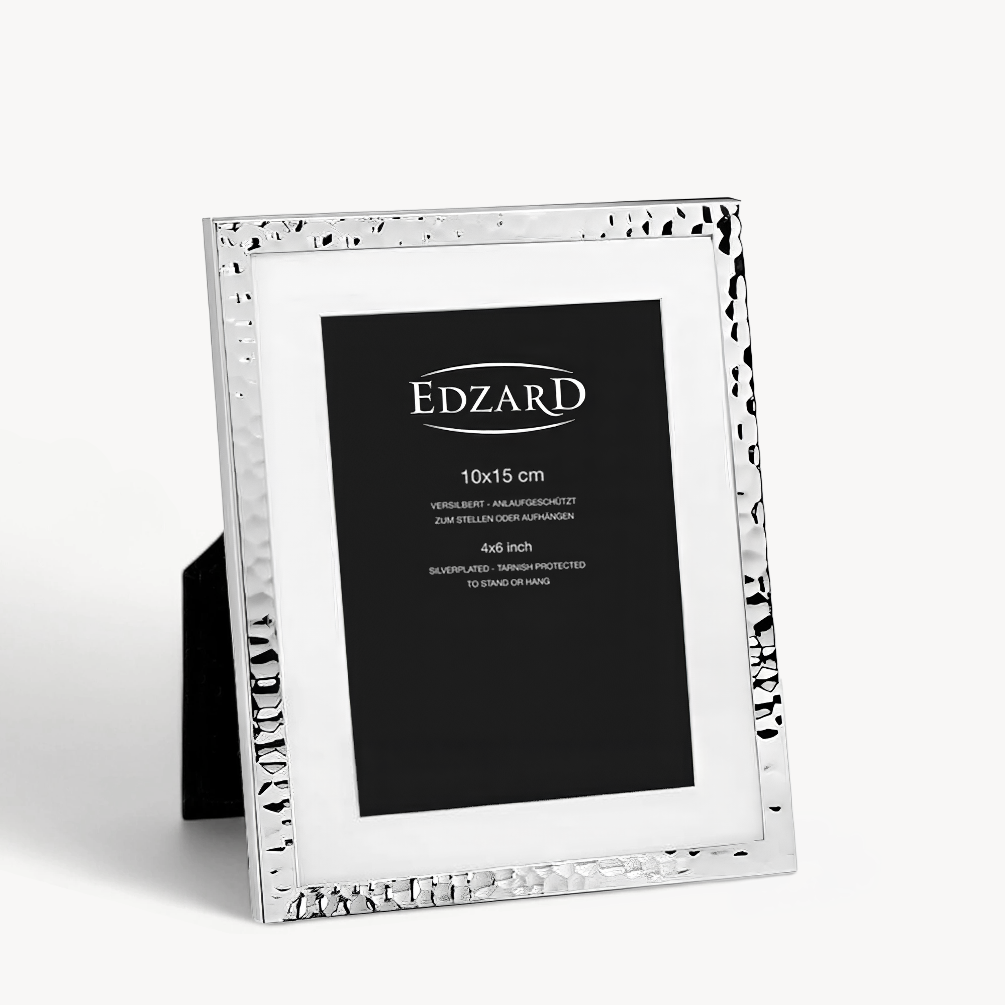 Bilderrahmen Fano (10x15 cm), Passepartout, edel versilbert, anlaufgeschützt, 2 Aufhänger