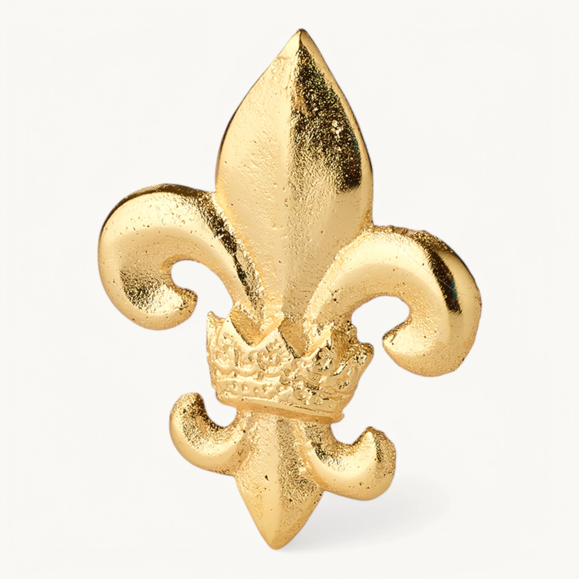 4er-Set Kerzenpin Lilie (Höhe 6,5 cm), goldfarben, Aluminium vernickelt