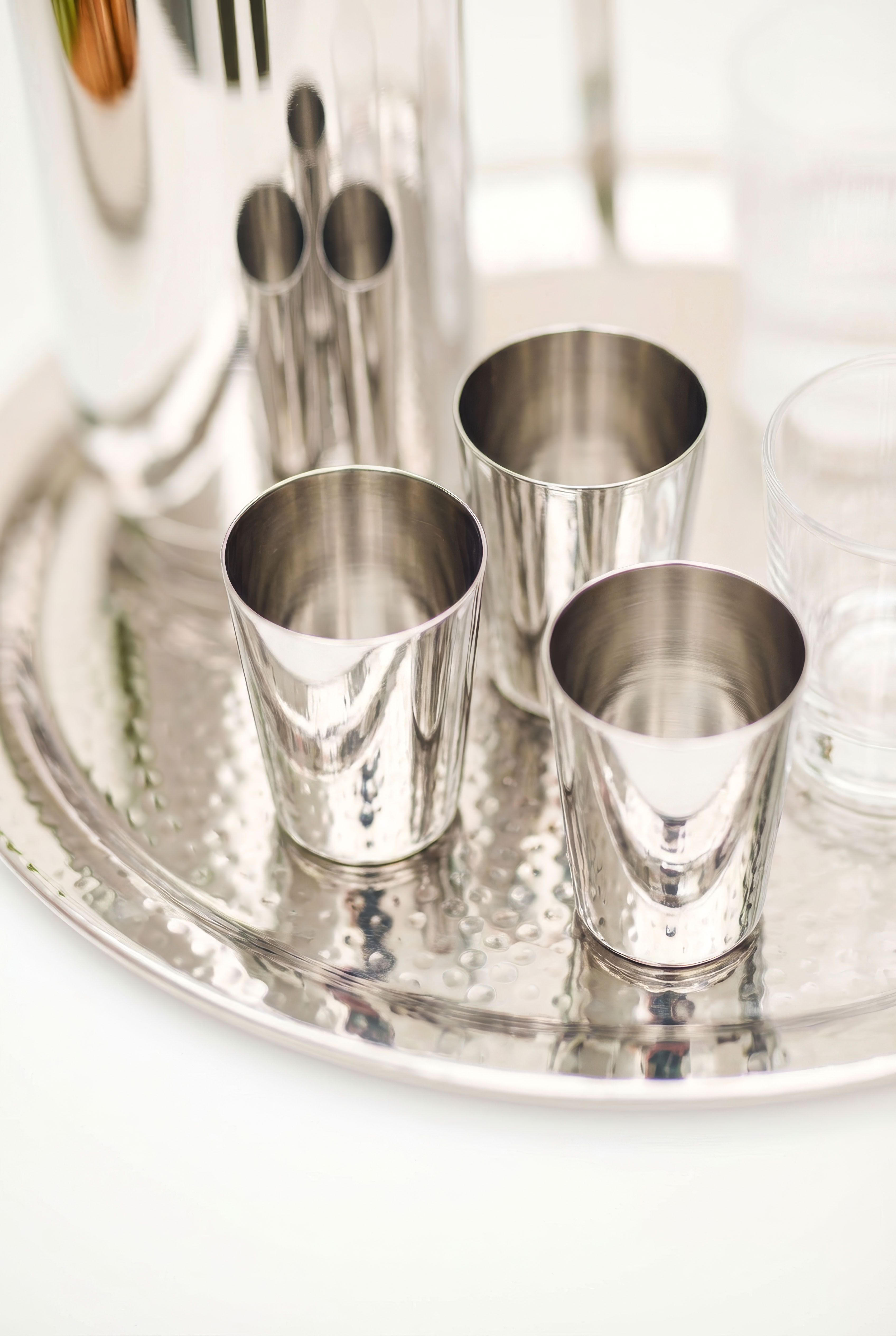 4er-Set Schnapsbecher Boy (Höhe 4,5 cm, Füllmenge 2 cl), edel versilbert