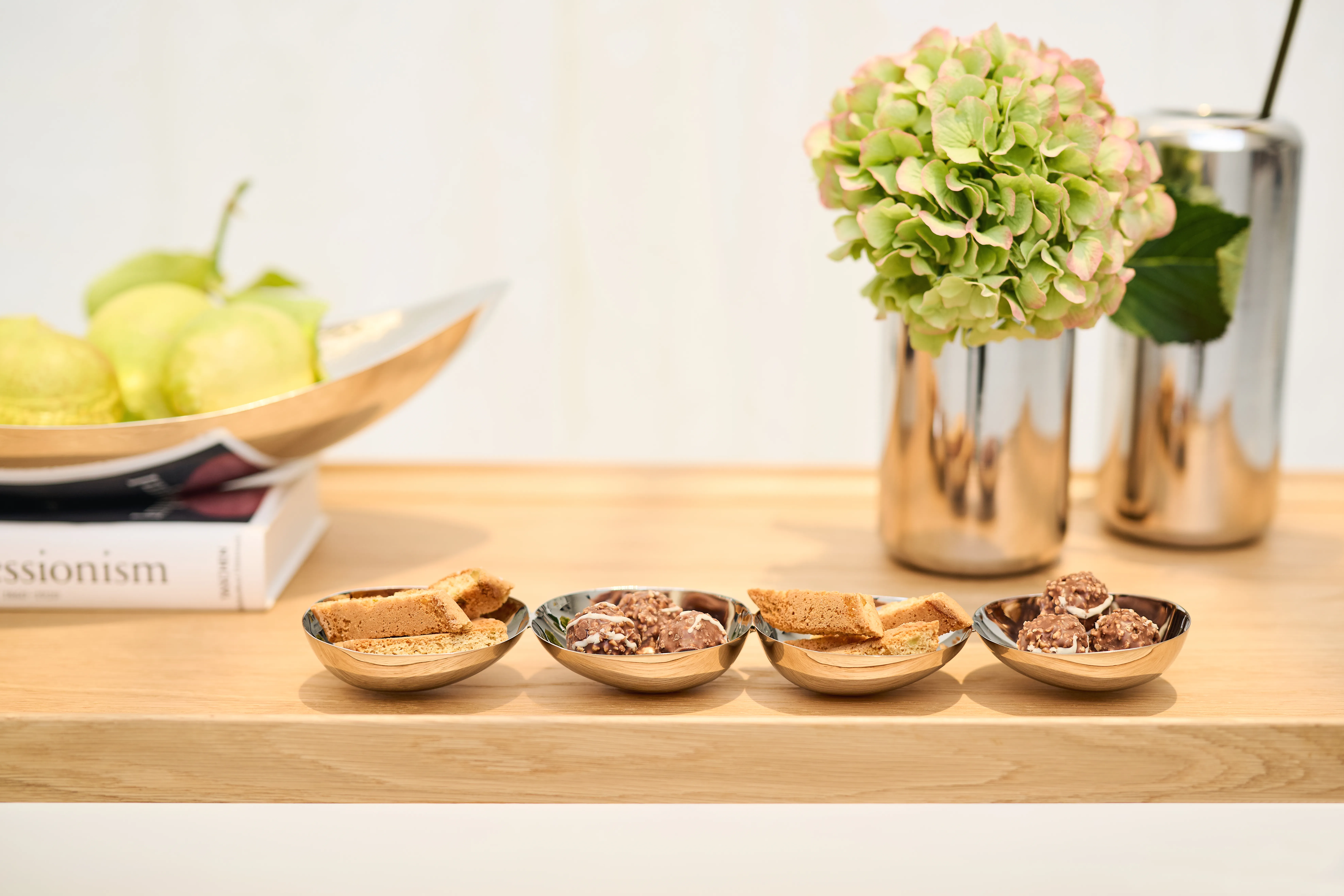 Snackschale 4-Fach Luma (L 38 cm), Edelstahl hochglanzpoliert