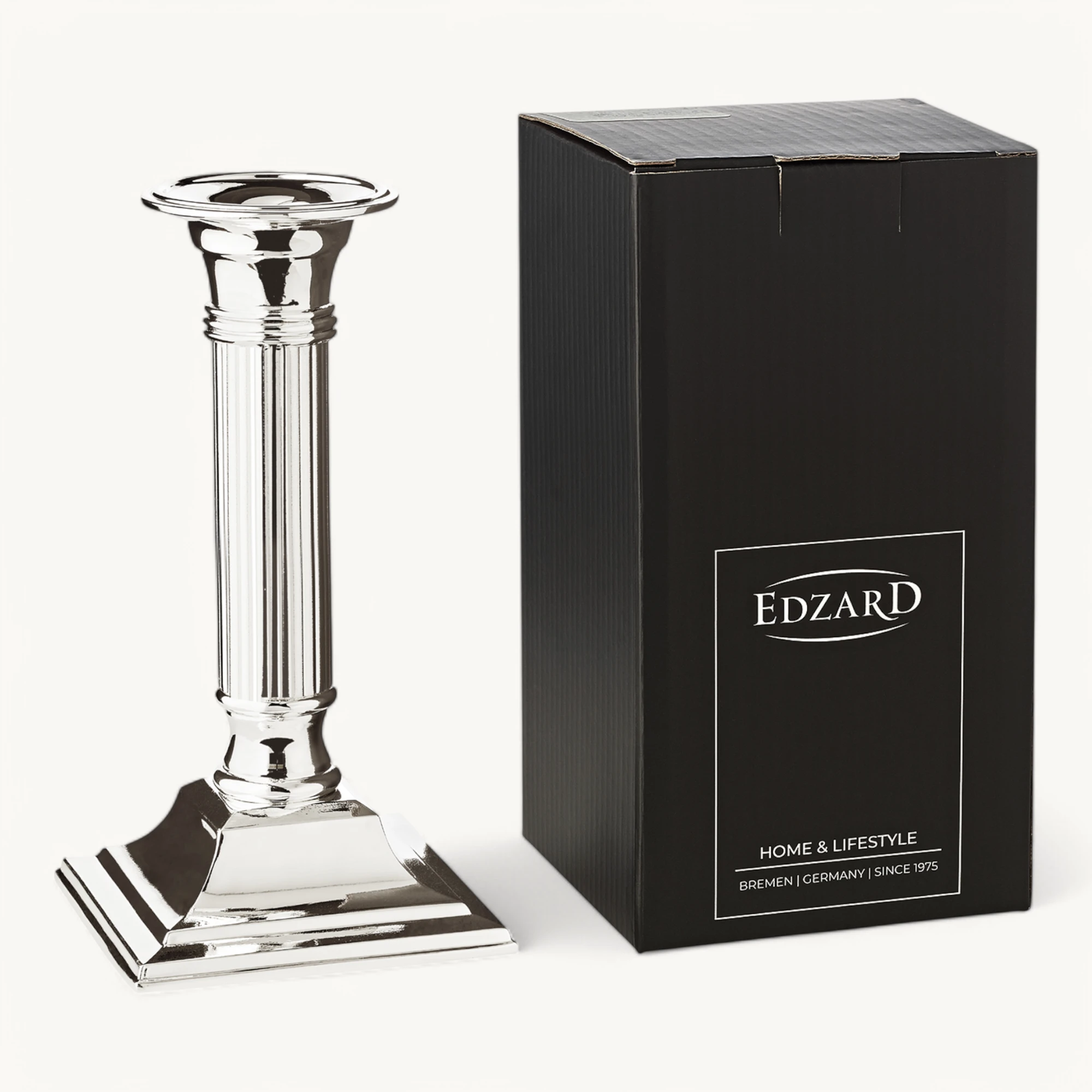 Kerzenleuchter Lincoln (H 15 cm) für Stabkerze, kannelierter Schaft, edel versilbert anlaufgeschützt Kerzenleuchter Lincoln (H 15 cm) für Stabkerze, kannelierter Schaft, edel versilbert anlaufgeschützt