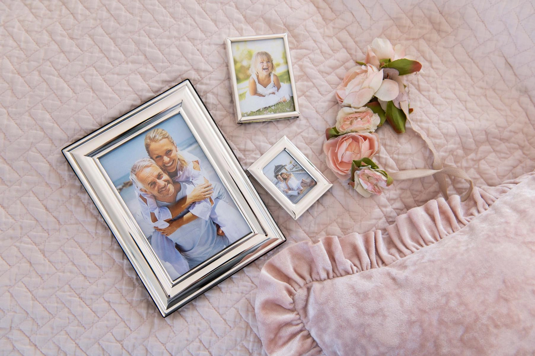 2er-Set Bilderrahmen Adria (4x6 cm), edel versilbert, anlaufgeschützt 2er-Set Bilderrahmen Adria (4x6 cm), edel versilbert, anlaufgeschützt