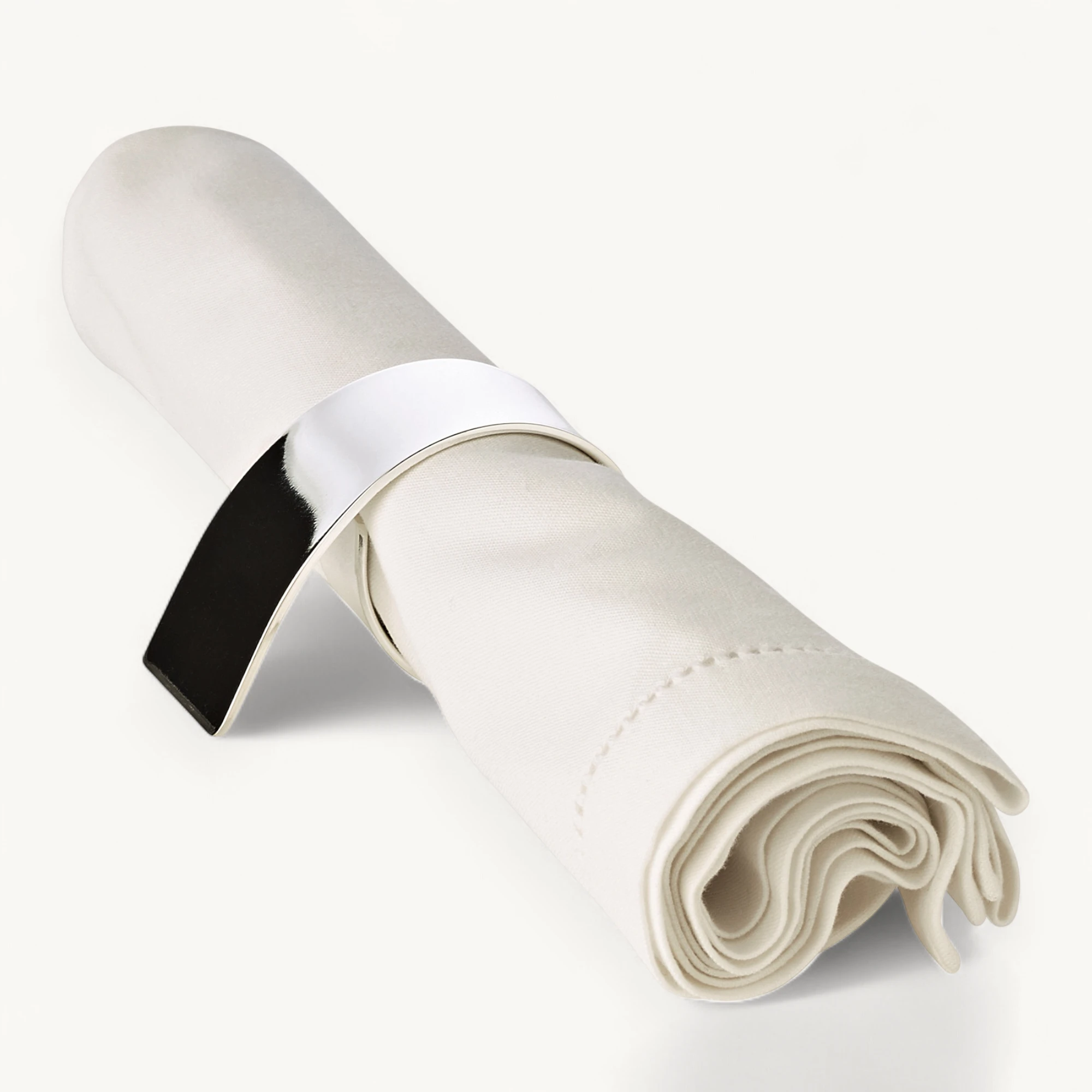 2er-Set Serviettenringe Volute (Länge 6 cm, Ø 4 cm), edel versilbert, anlaufgeschützt