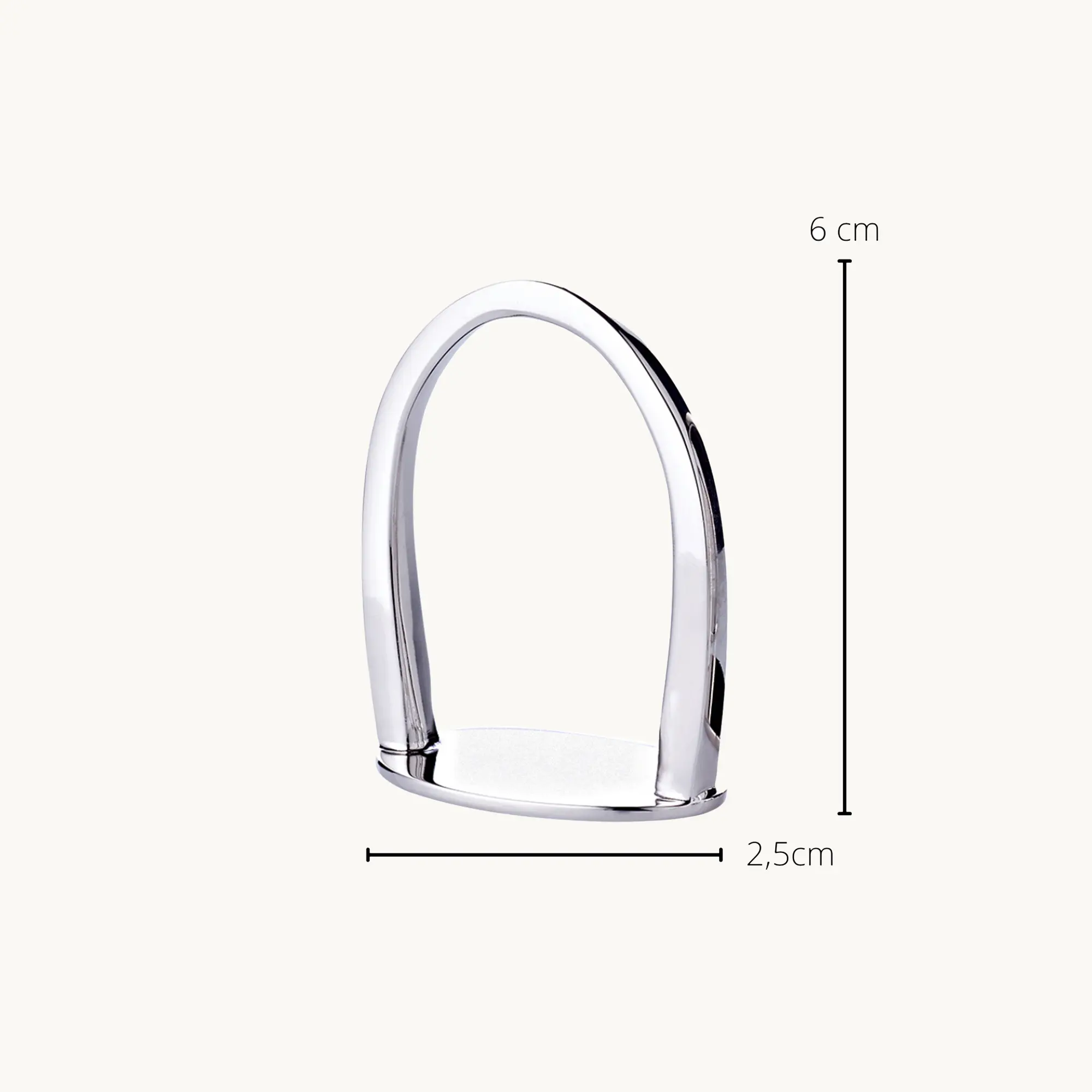 4er Set Serviettenringe Steigbügel (Höhe 6 cm), schwerversilbert 4er Set Serviettenringe Steigbügel (Höhe 6 cm), schwerversilbert