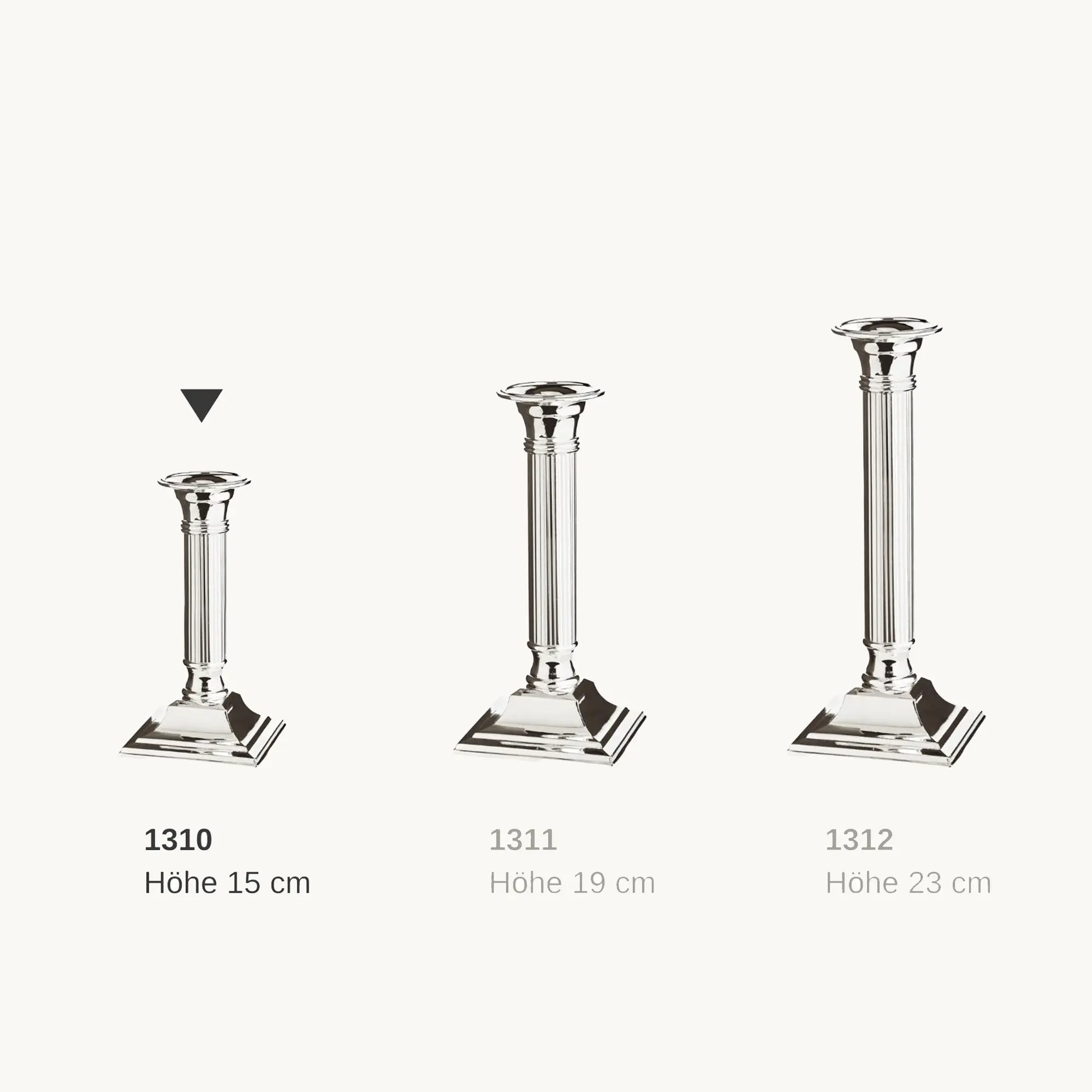 Kerzenleuchter Lincoln (H 15 cm) für Stabkerze, kannelierter Schaft, edel versilbert anlaufgeschützt Kerzenleuchter Lincoln (H 15 cm) für Stabkerze, kannelierter Schaft, edel versilbert anlaufgeschützt