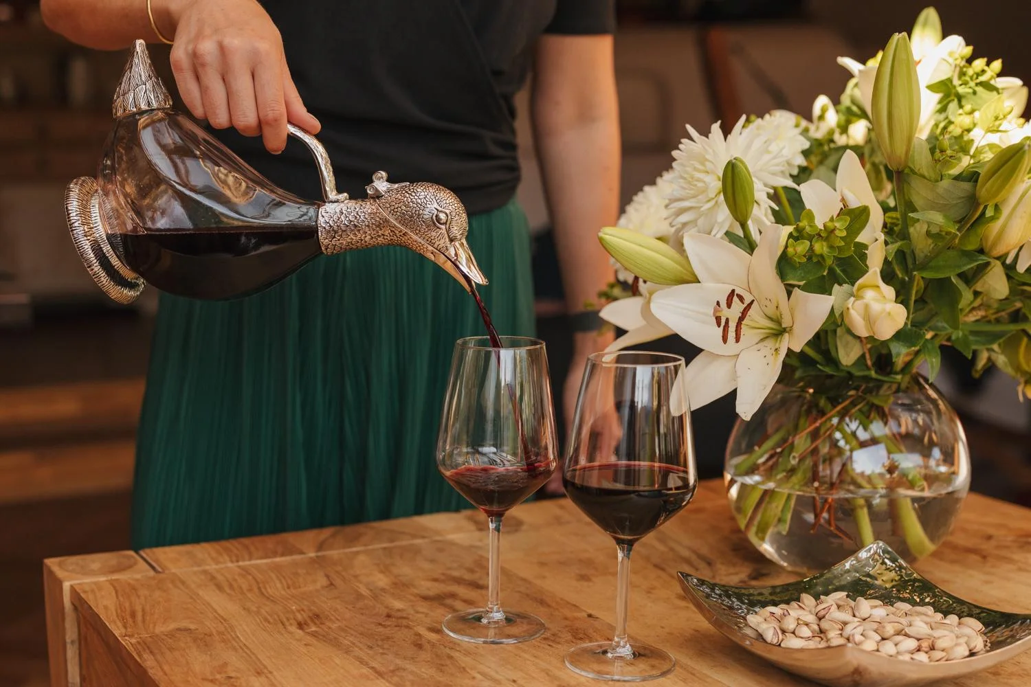 Kugelvase Mirinde  (Höhe 18 cm, Ø 20 cm), mundgeblasenes Kristallglas mit Platinrand Kugelvase Mirinde  (Höhe 18 cm, Ø 20 cm), mundgeblasenes Kristallglas mit Platinrand