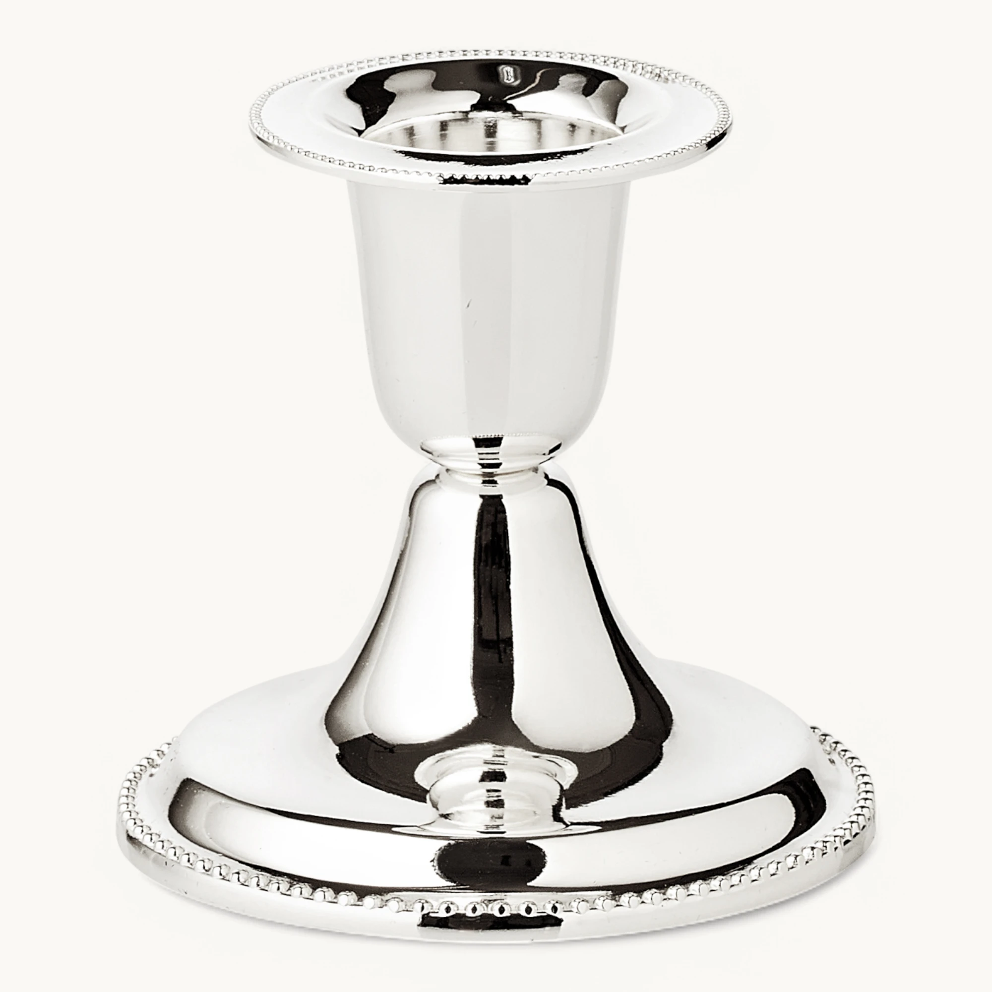 2er-Set Kerzenleuchter Perla (Höhe 7 cm), Perlenrand, silberfarben, edel versilbert, anlaufgeschützt 2er-Set Kerzenleuchter Perla (Höhe 7 cm), Perlenrand, silberfarben, edel versilbert, anlaufgeschützt