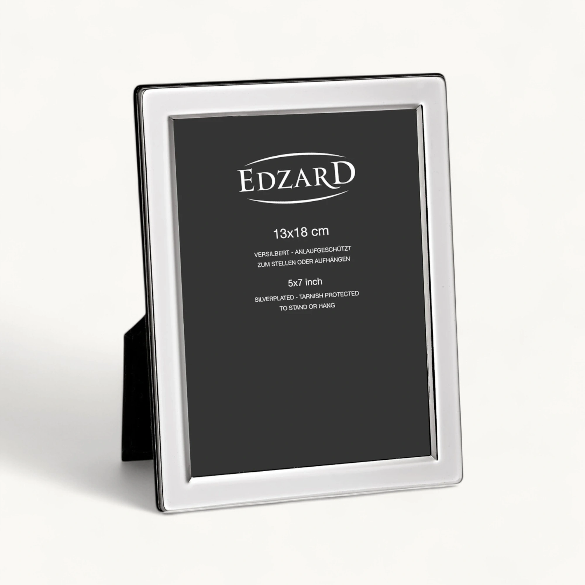 Bilderrahmen Salerno (13x18 cm), edel versilbert, anlaufgeschützt, 2 Aufhänger