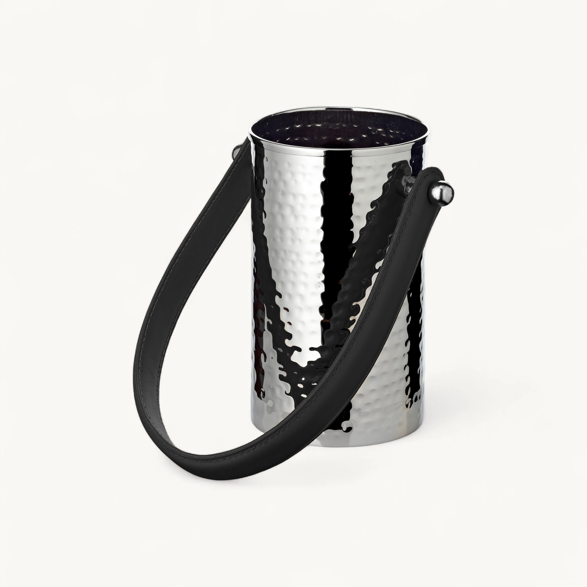 Flaschenkühler Gavin (H 18,5 cm, Ø 11 cm), gehämmert, Edelstahl, vernickelt