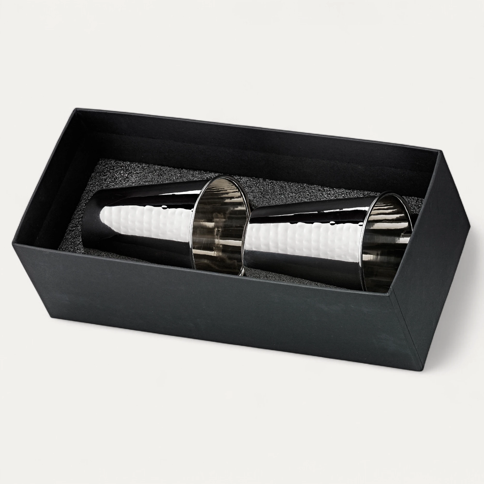 2. Wahl 2er-Set Trinkbecher Mido (Höhe 10 cm, Füllmenge 250 ml), gehämmert, edel versilbert