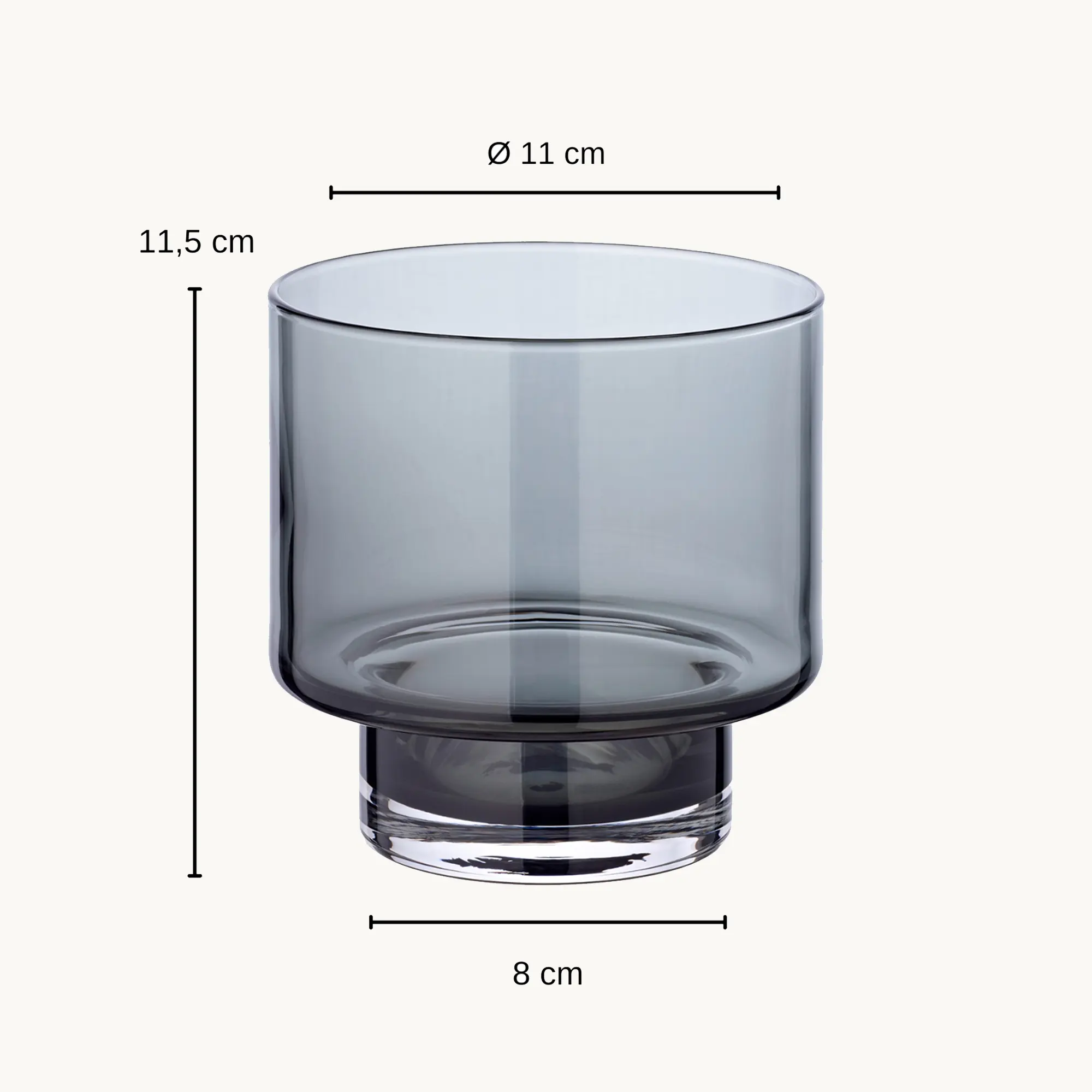 2er Set Windlicht Marla (ø 11 cm) dunkles mundgeblasenes Glas, Kerzenglas für Maxiteelichter 2er Set Windlicht Marla (ø 11 cm) dunkles mundgeblasenes Glas, Kerzenglas für Maxiteelichter