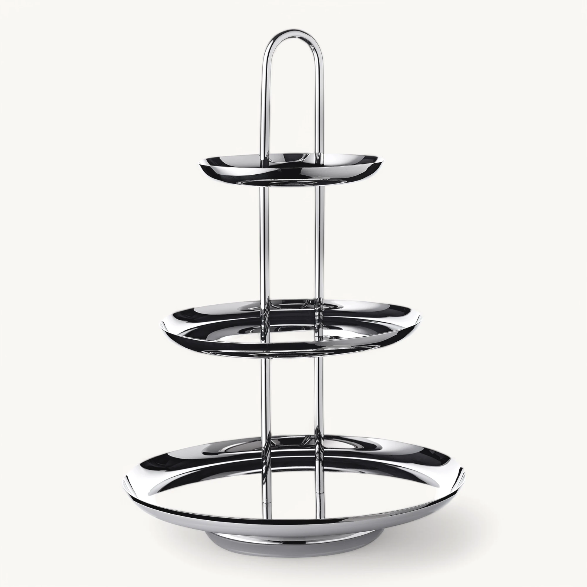 Etagere Apus (Höhe 40 cm, 3-stöckig), Edelstahl hochglanzpoliert