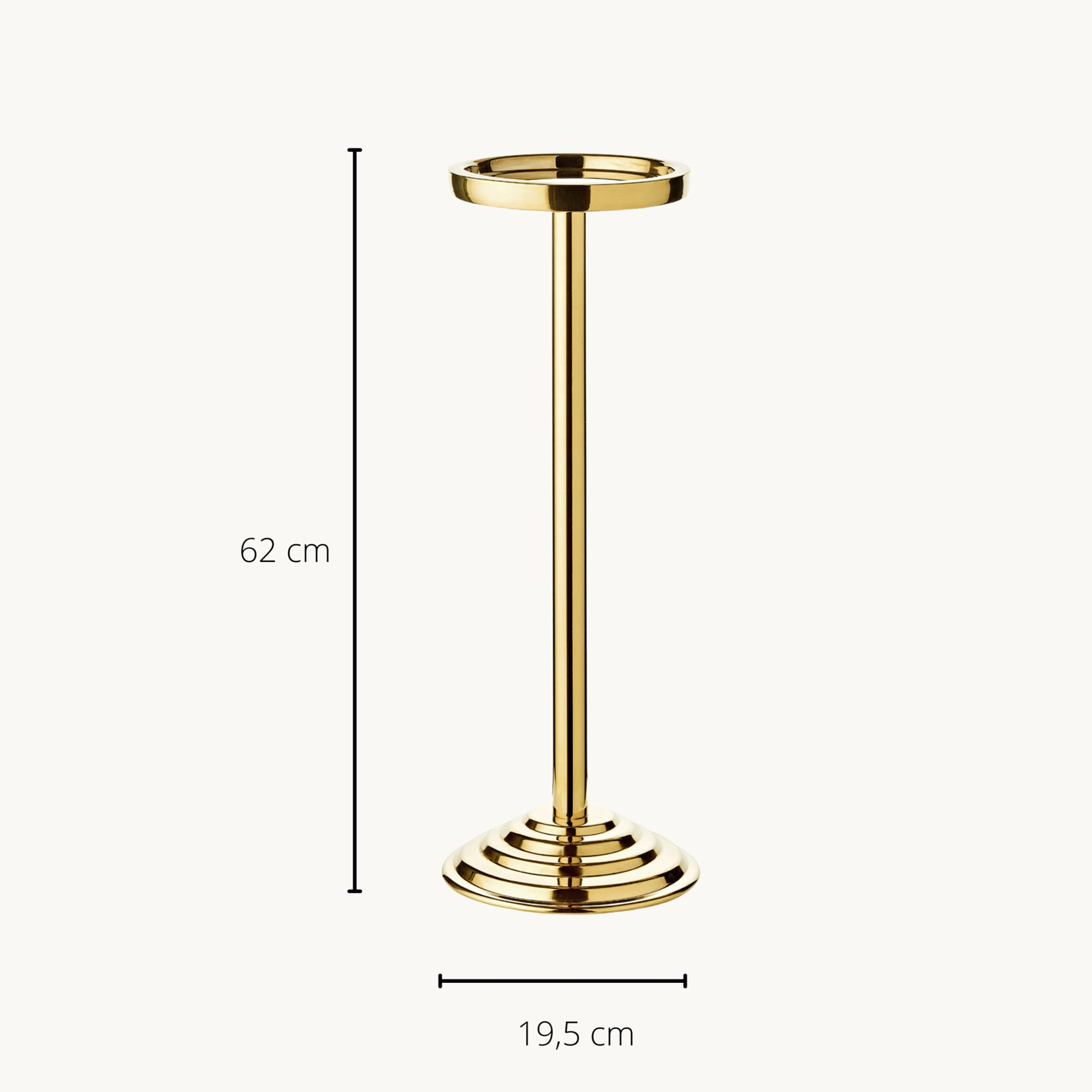 Ständer Olbia Gold (H 62 cm) goldfarben, Edelstahl 